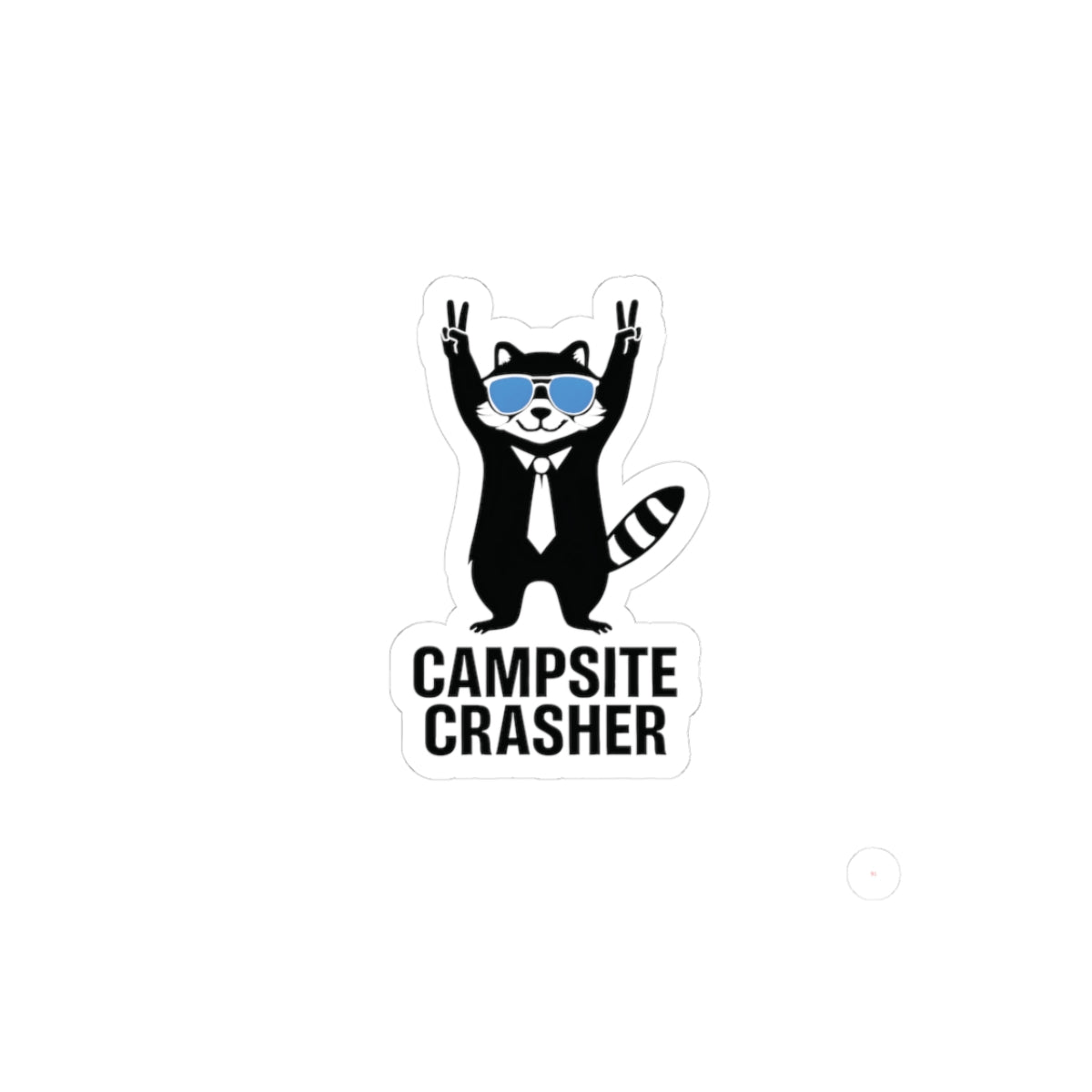 Campsite Crasher Raccoon Sticker