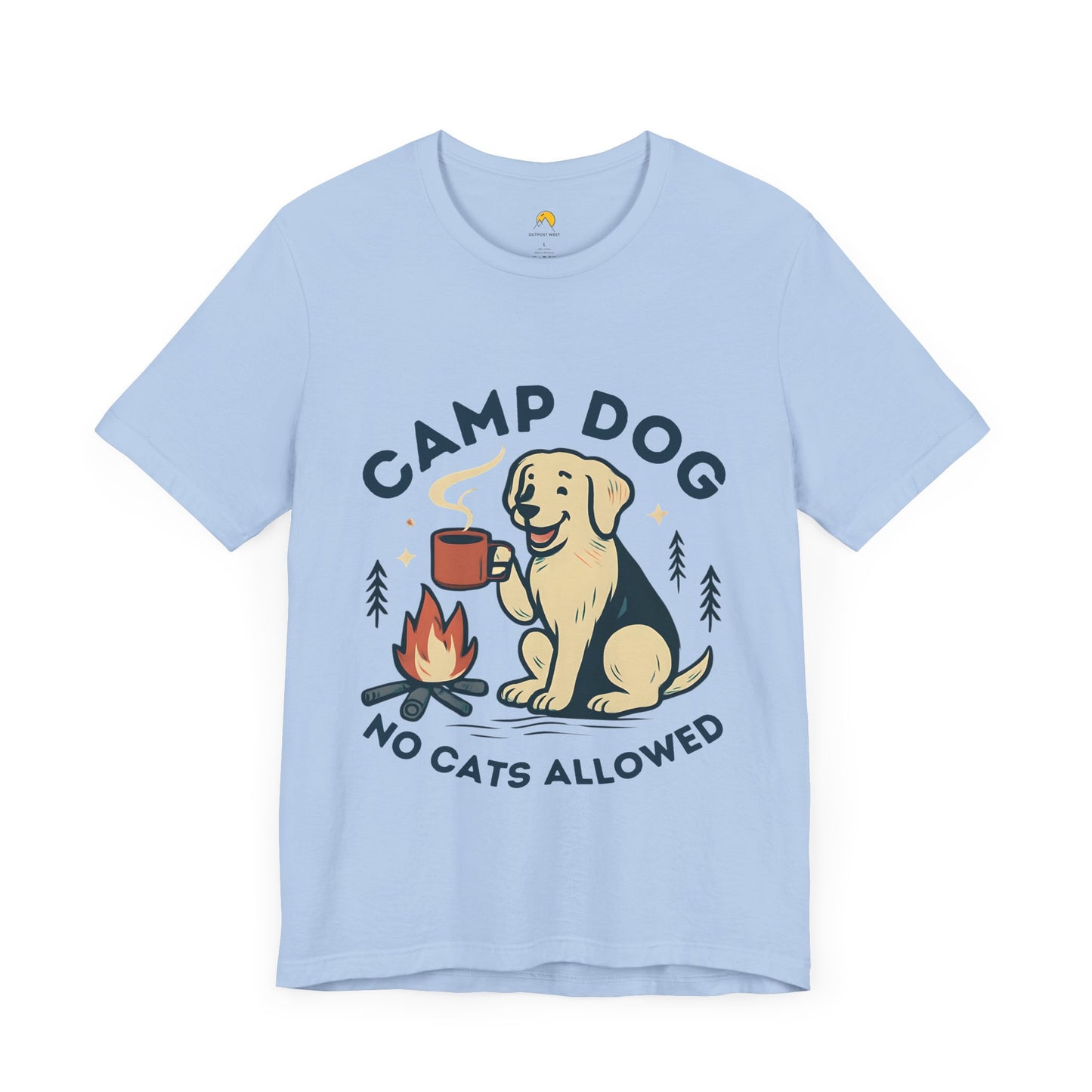 DRAFT Camp Dog with Red Mug Unisex Short Sleeve T-Shirt