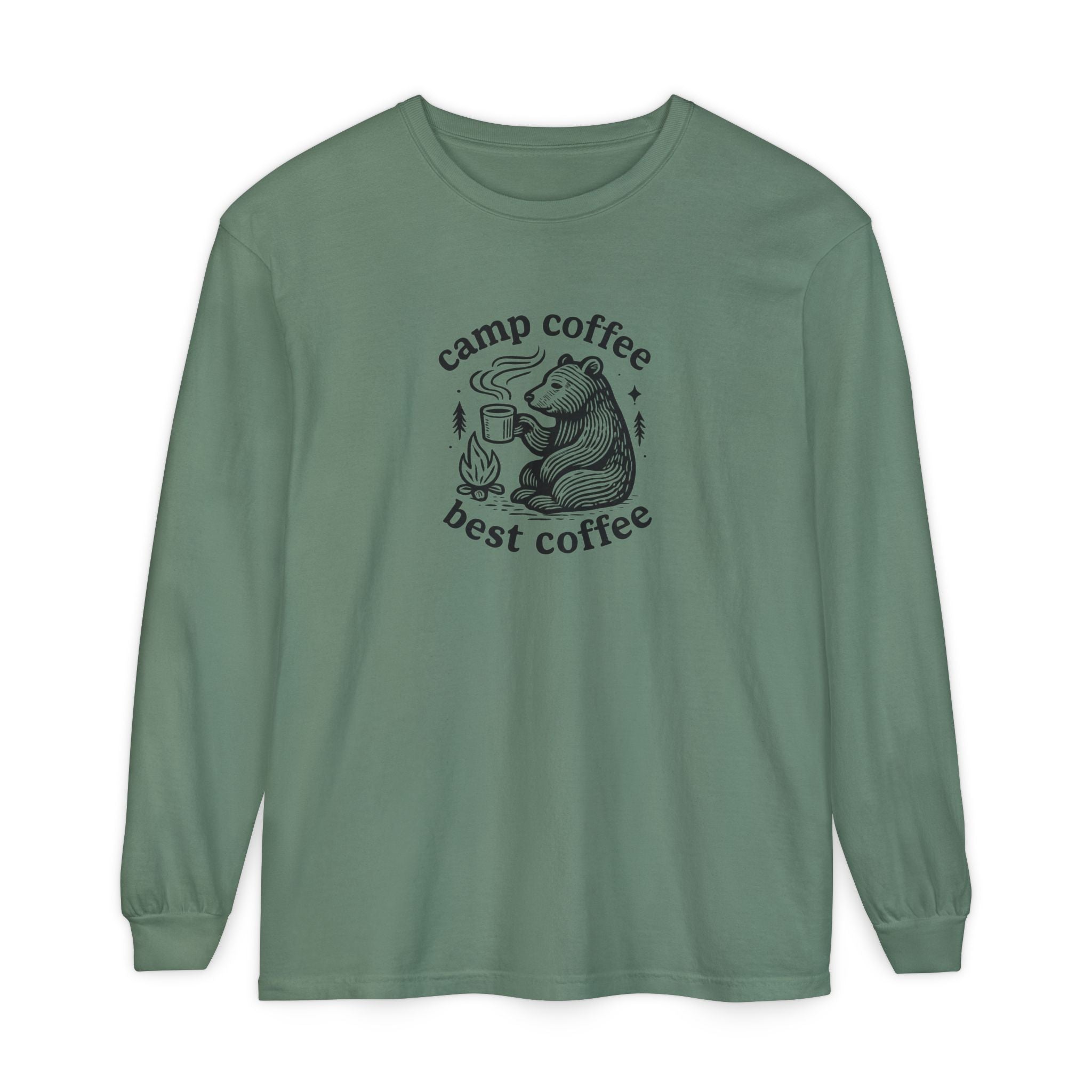 Camp Coffee Long Sleeve Unisex Tee