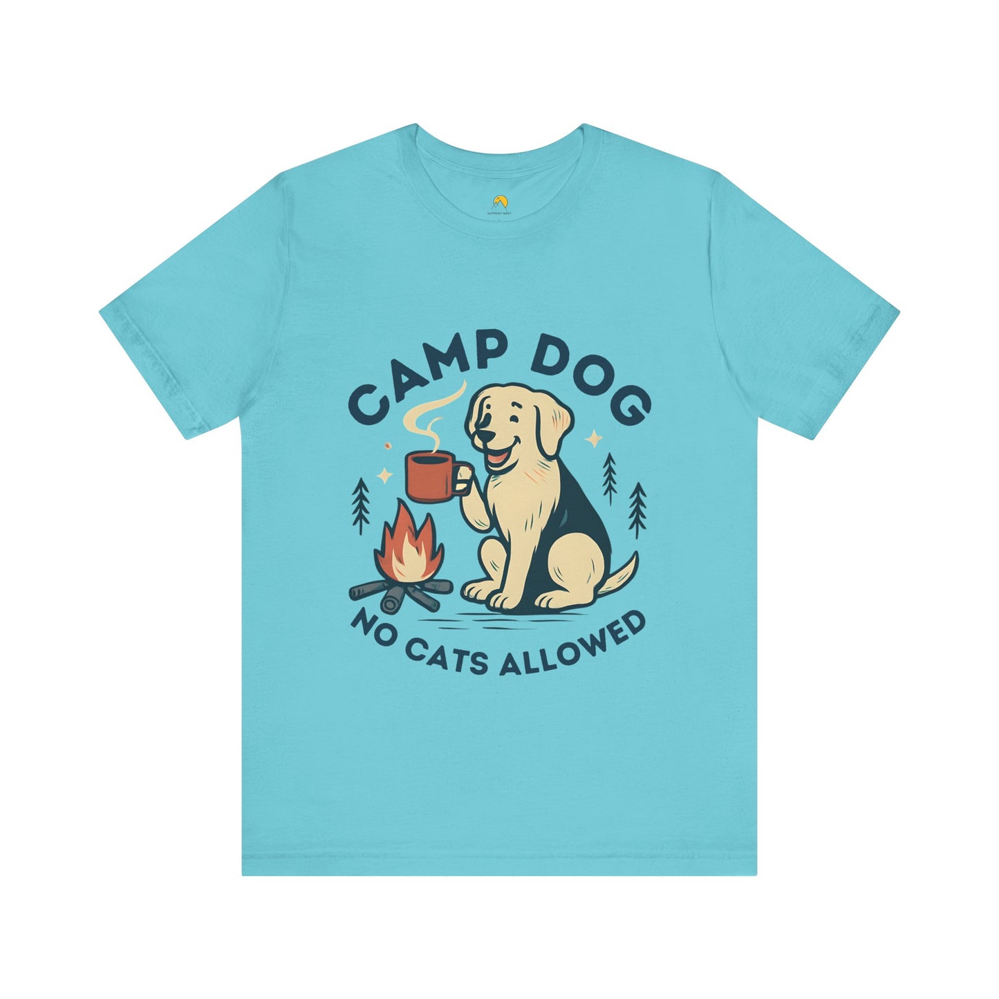 DRAFT Camp Dog with Red Mug Unisex Short Sleeve T-Shirt