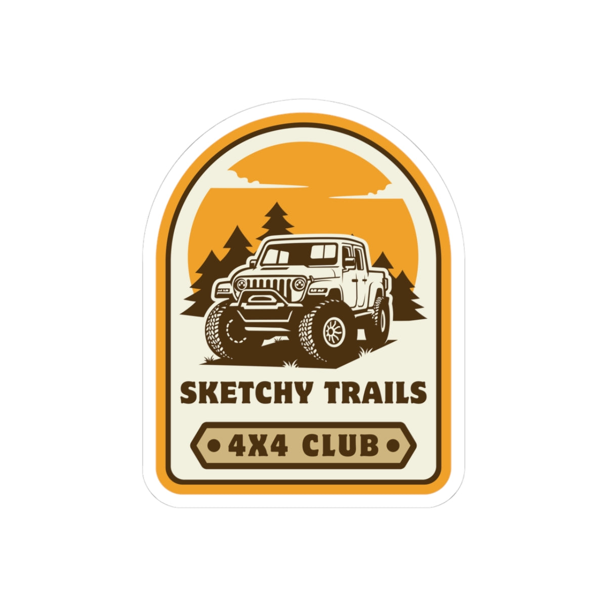 Sketchy Trails 4x4 Club Sticker