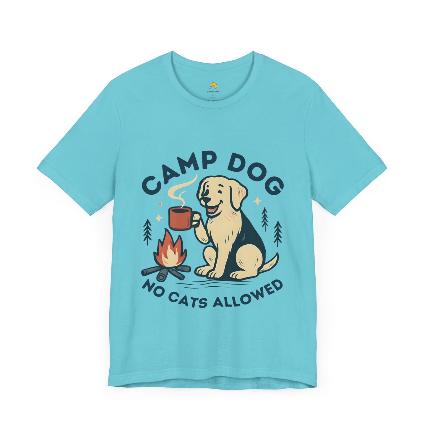 DRAFT Camp Dog with Red Mug Unisex Short Sleeve T-Shirt