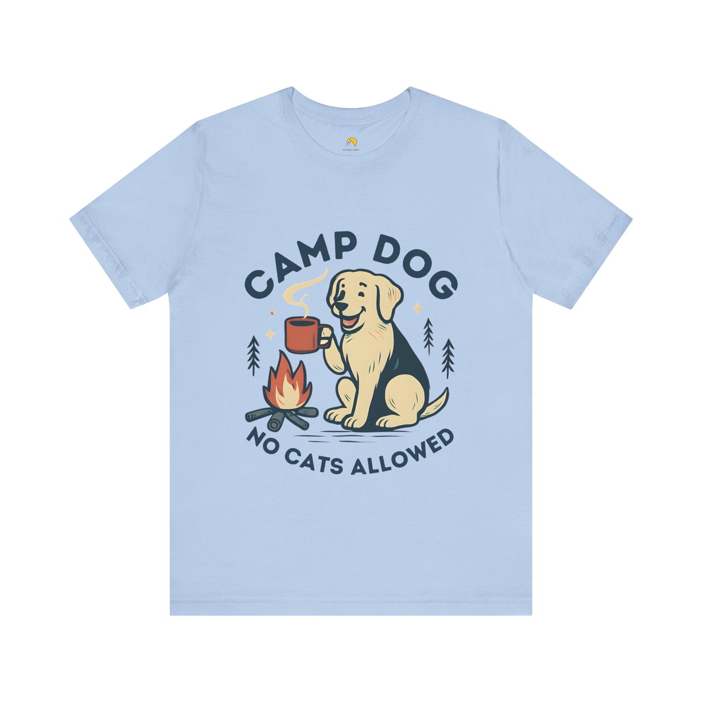 DRAFT Camp Dog with Red Mug Unisex Short Sleeve T-Shirt