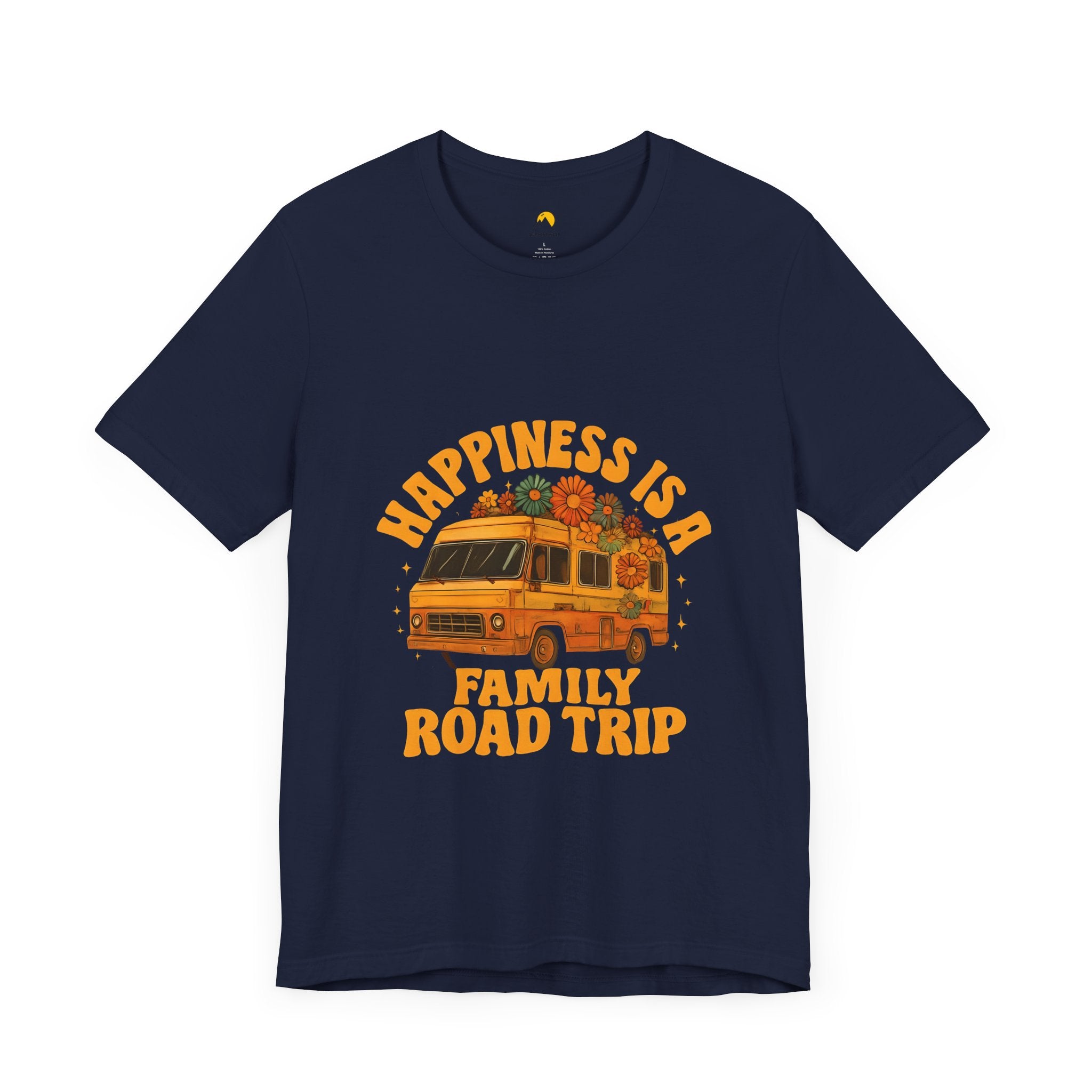 Happiness Is A Family Road Trip Yellow Unisex Tee