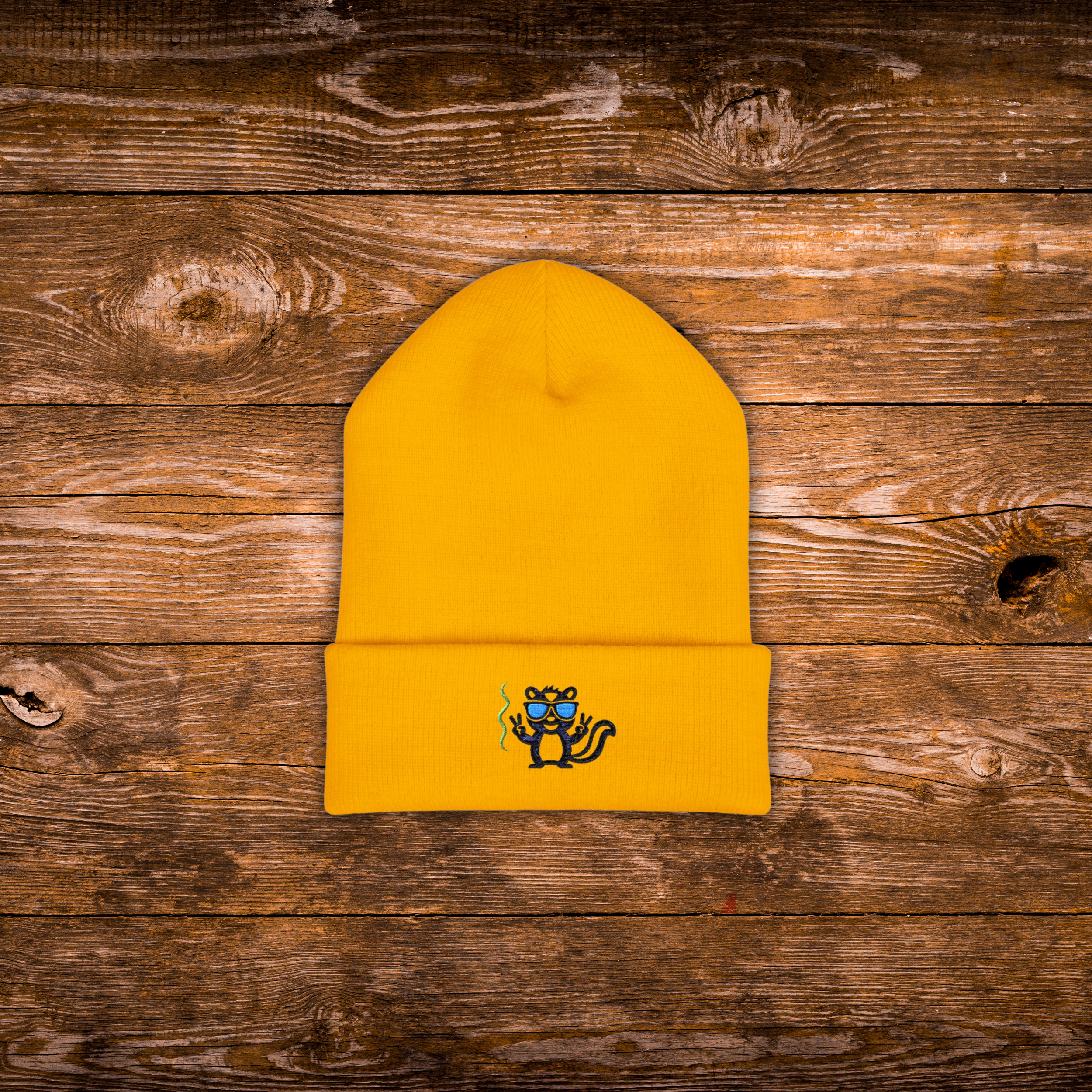 Embroidered Stinky Skunk Beanie