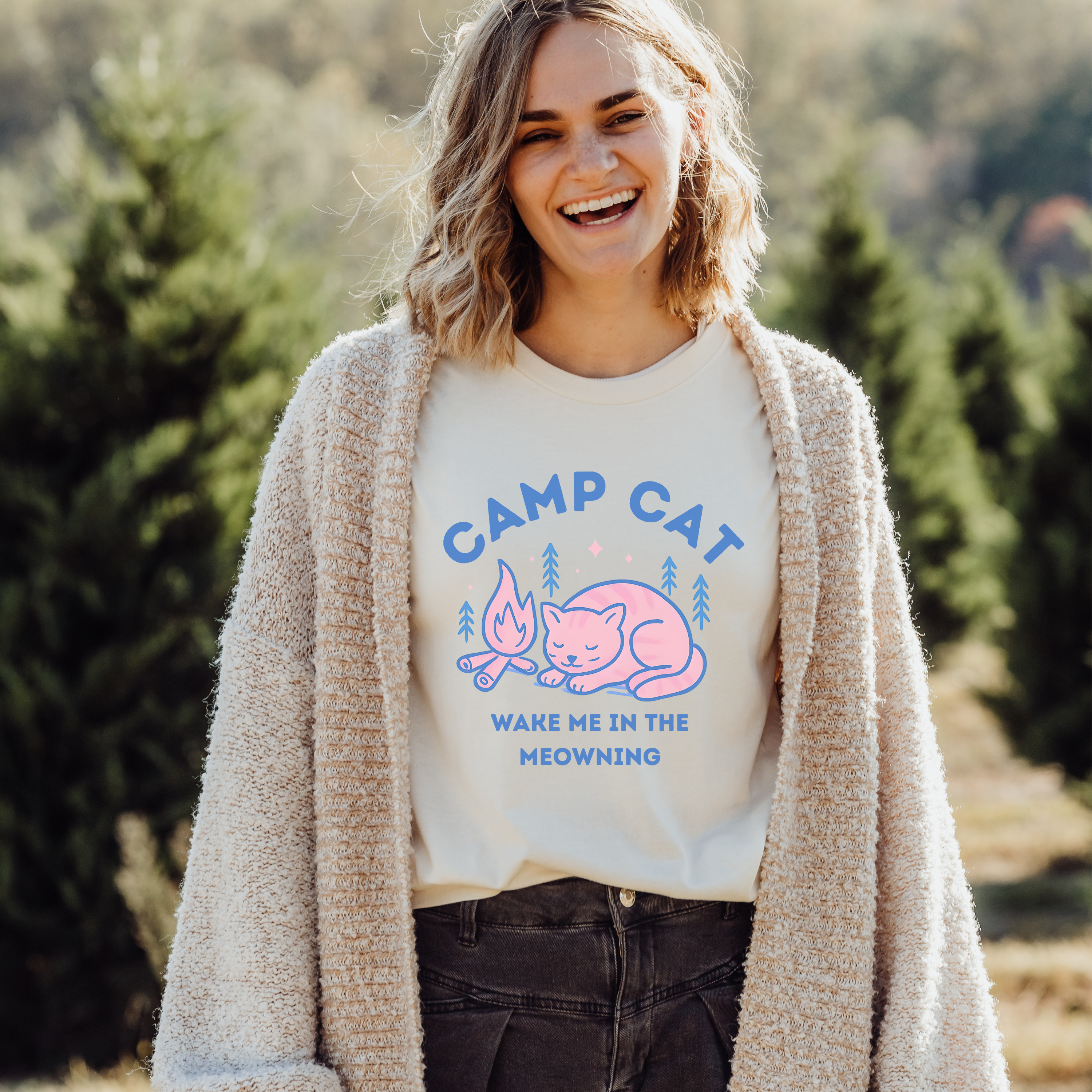 Wake Me in the Meowning Unisex Tee