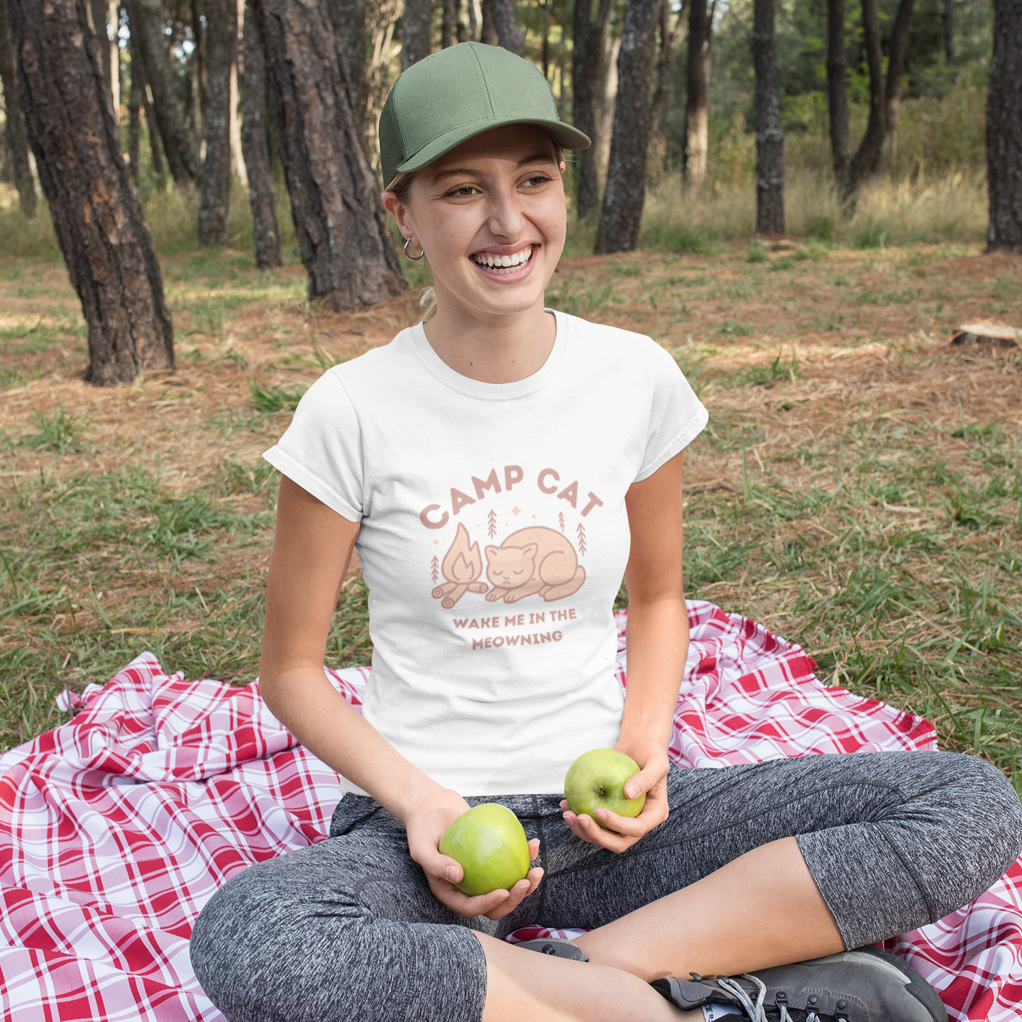 Wake Me in the Meowning Pink Cat Tee