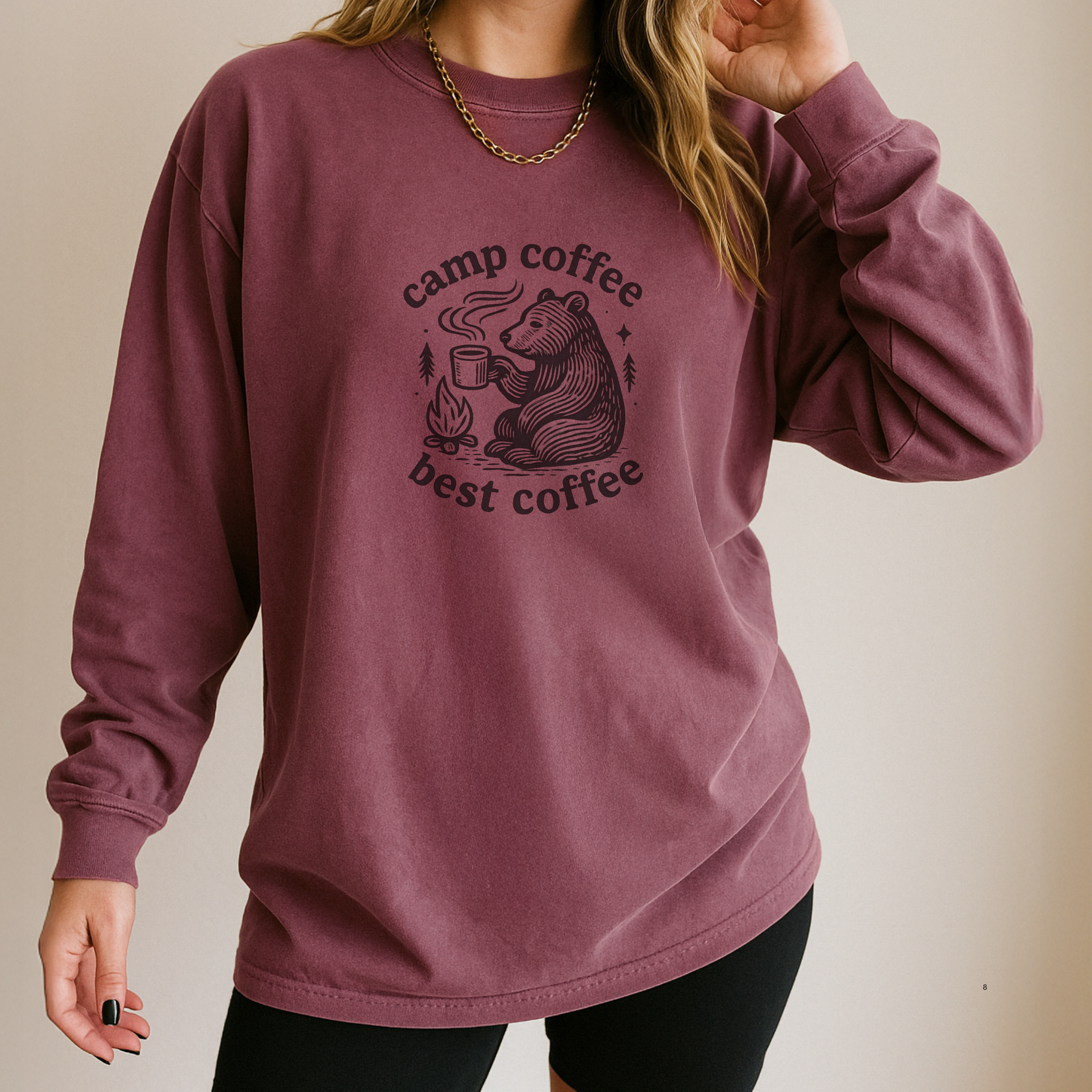 Camp Coffee Long Sleeve Unisex Tee