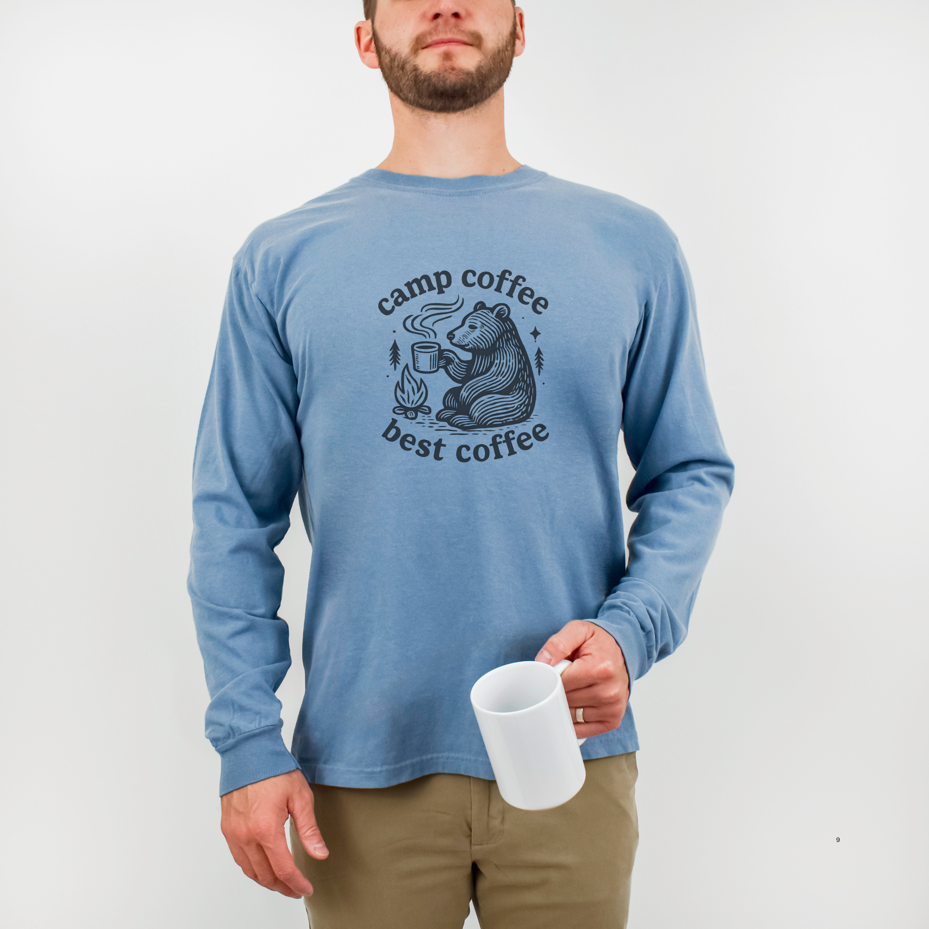 Camp Coffee Long Sleeve Unisex Tee