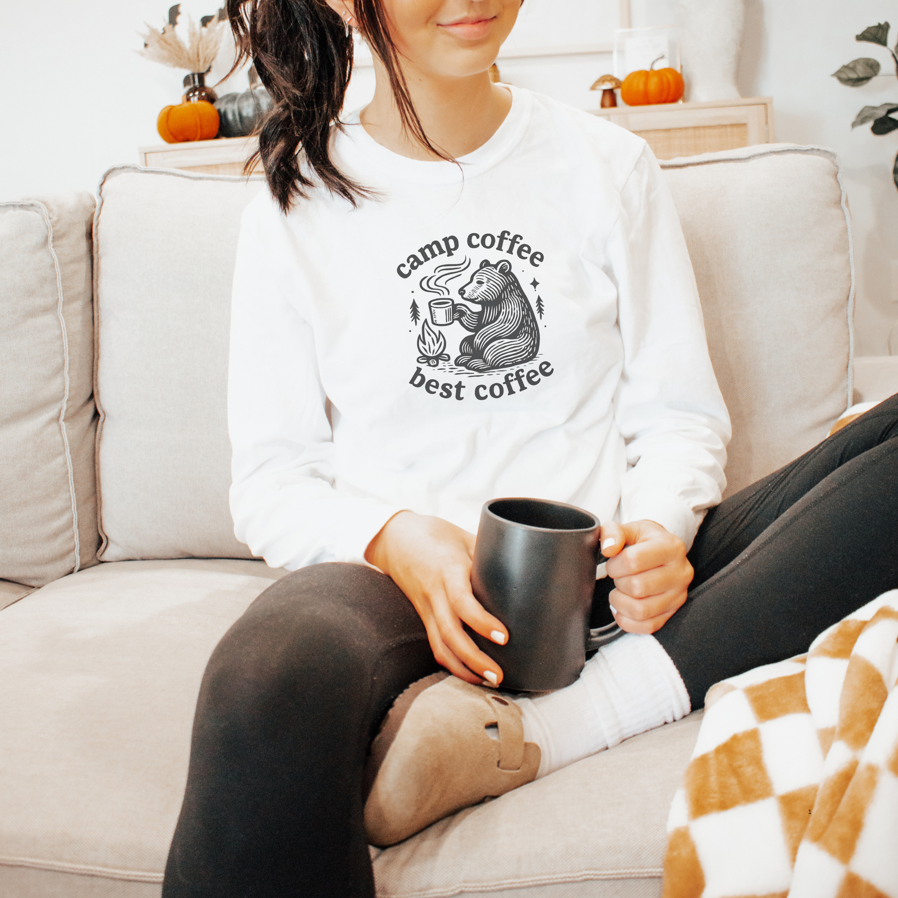 Camp Coffee Long Sleeve Unisex Tee