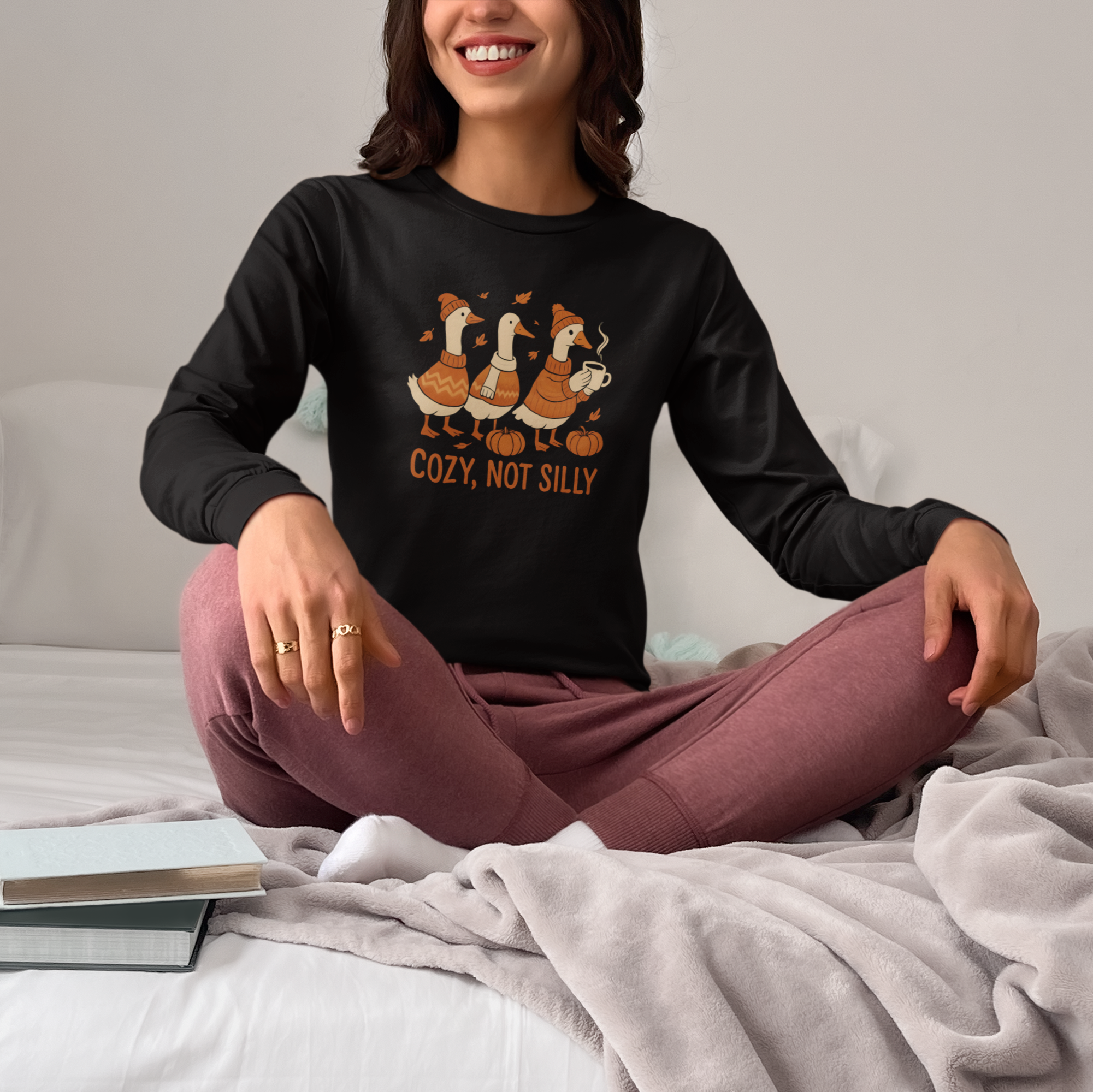 Cozy Goose Long Sleeve Unisex Tee