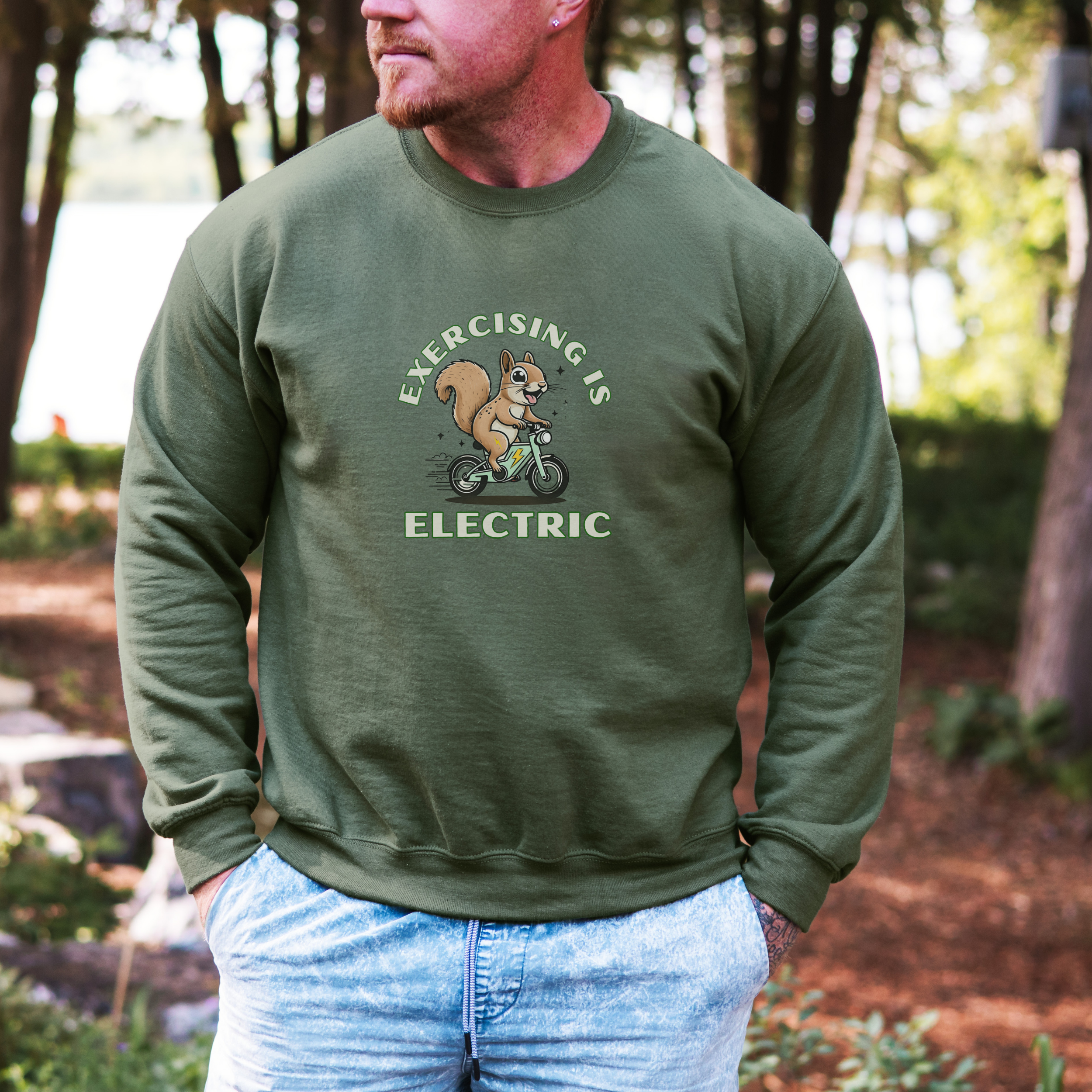 Exercising is Electric Unisex Sweatshirt