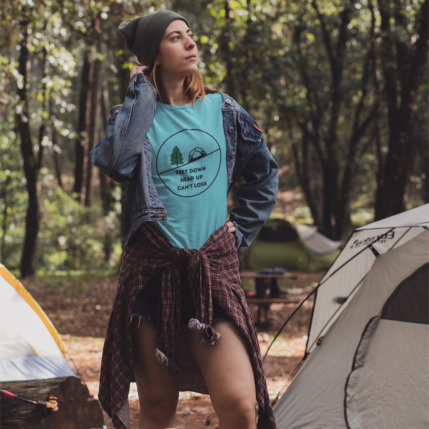 Feet Down. Head Up. Can't Lose. Unisex Tee