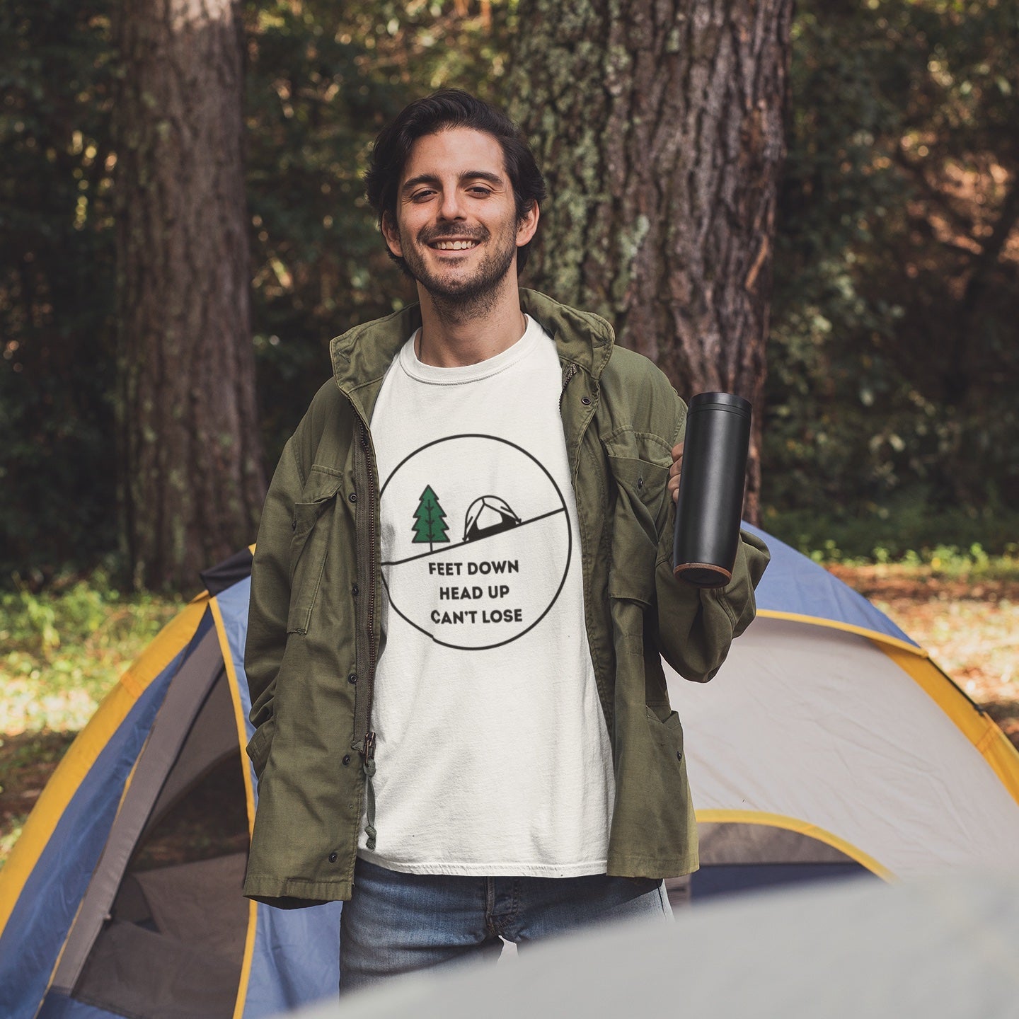 Feet Down. Head Up. Can't Lose. Unisex Tee