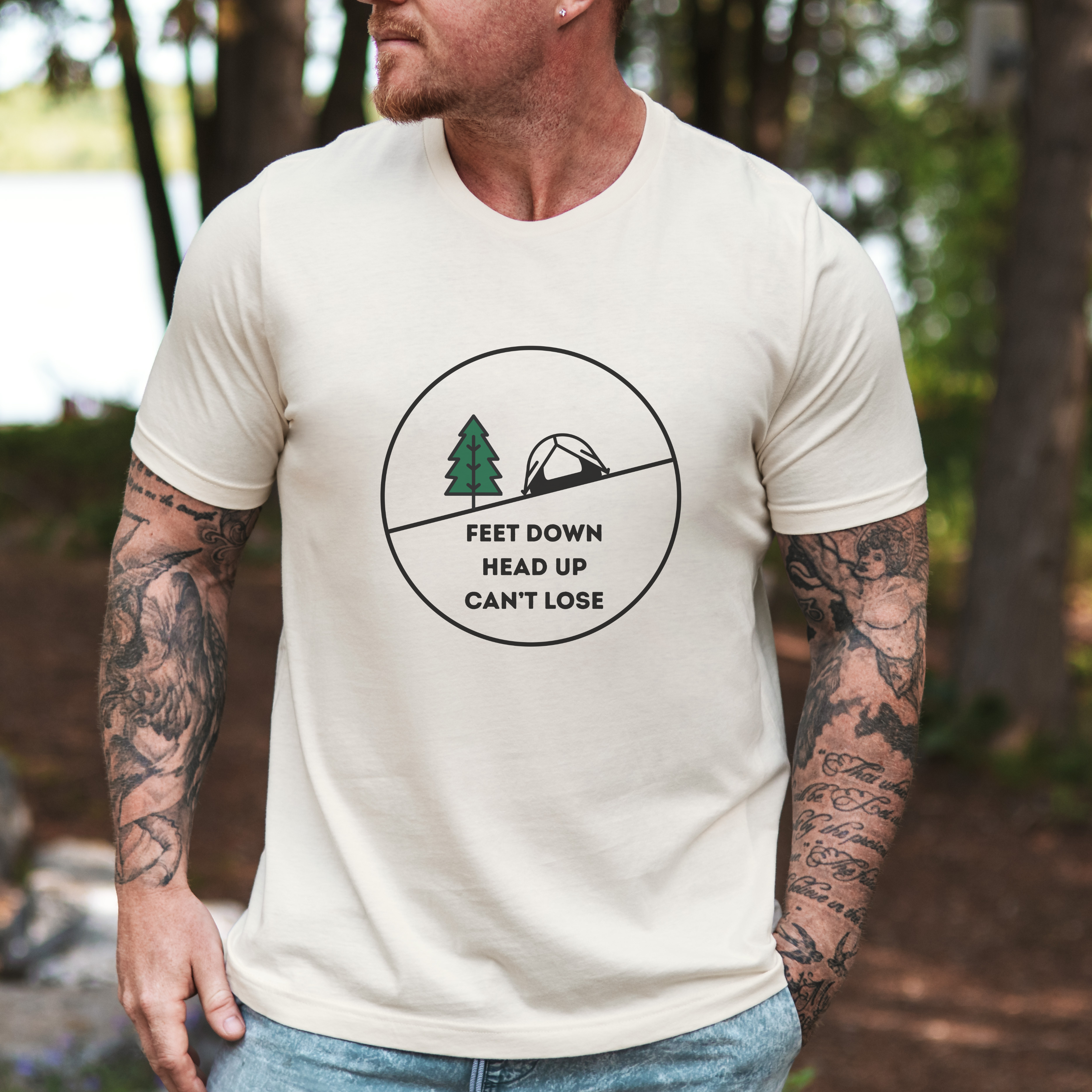 Feet Down. Head Up. Can't Lose. Unisex Tee