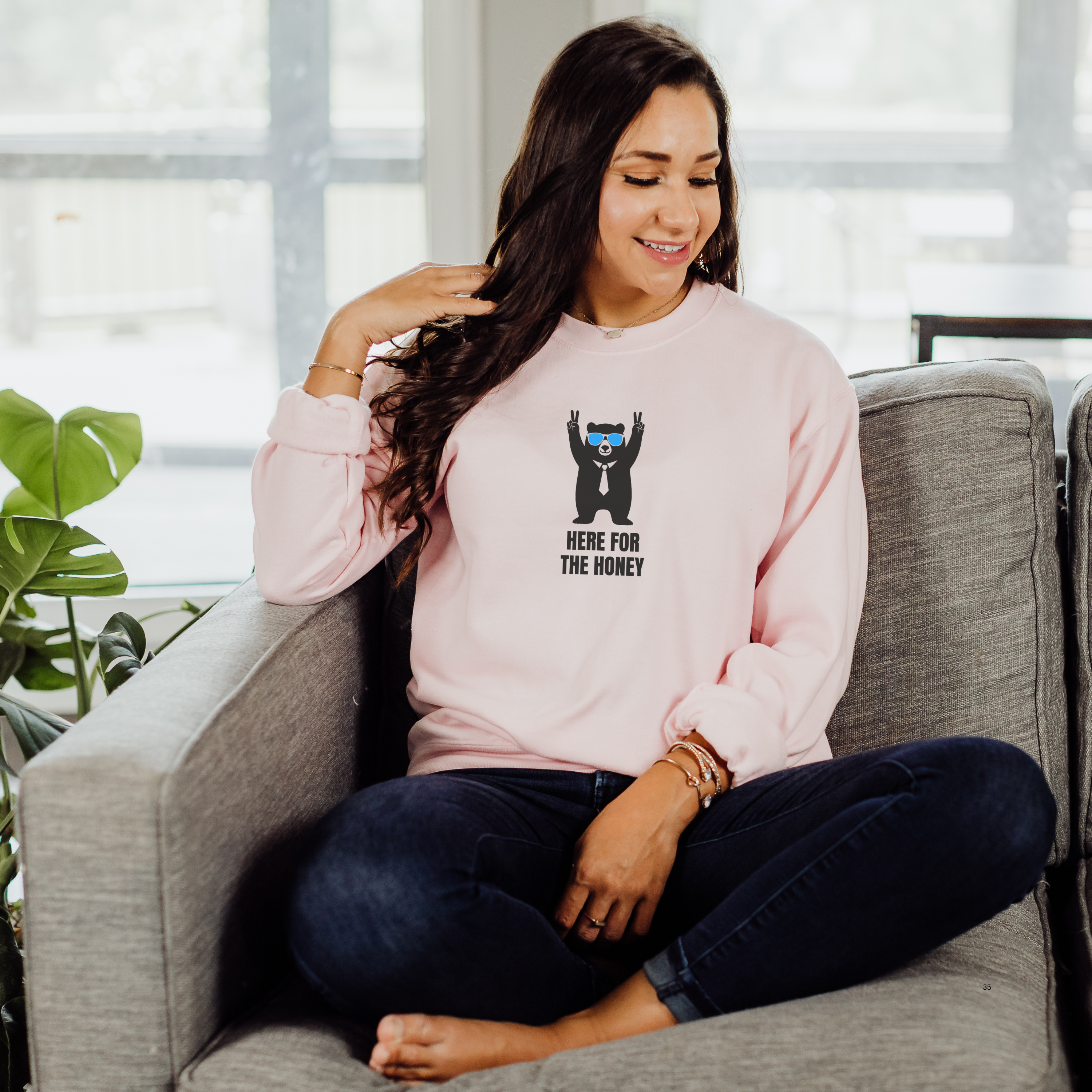 Here for the Honey Unisex Sweatshirt