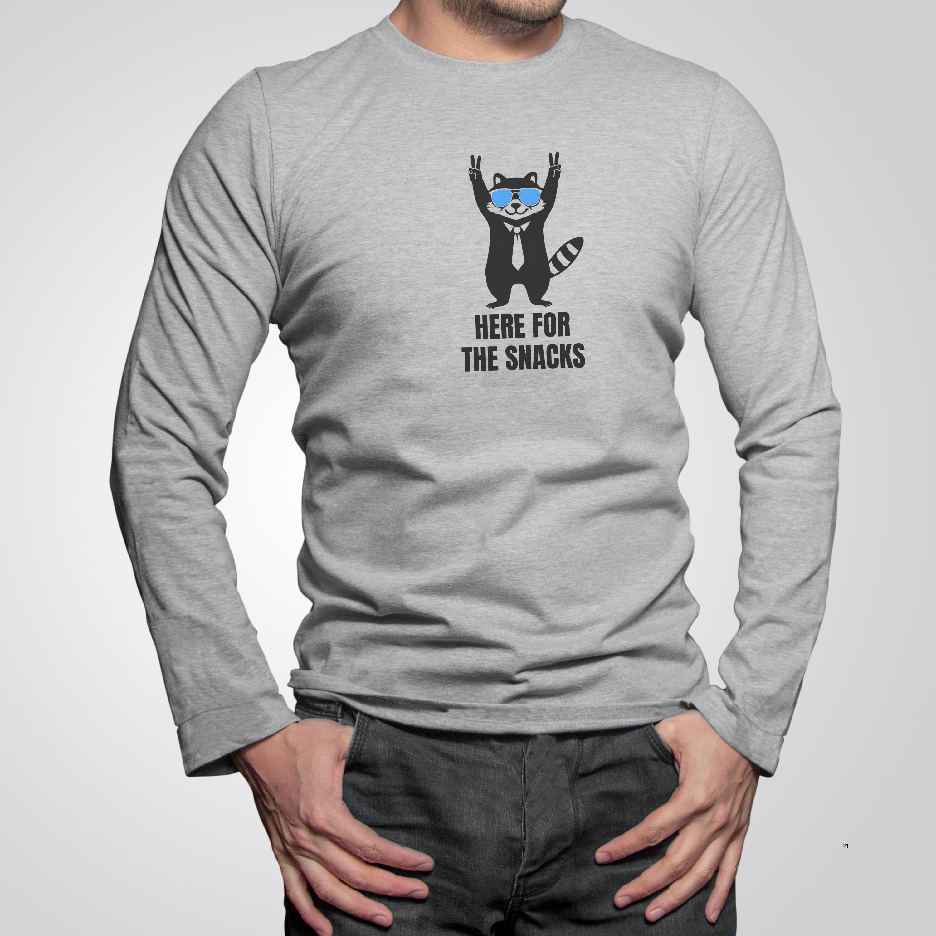 Here for the Snacks Long Sleeve Tee