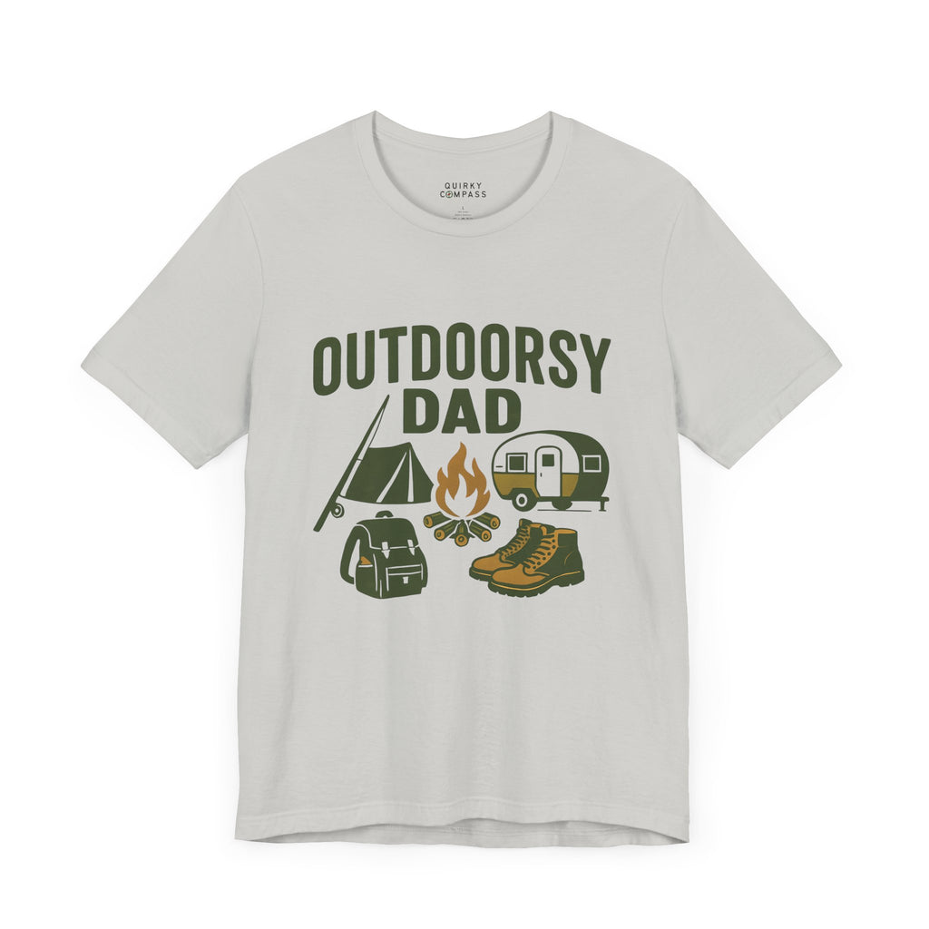 Outdoorsy Dad In Green Tee