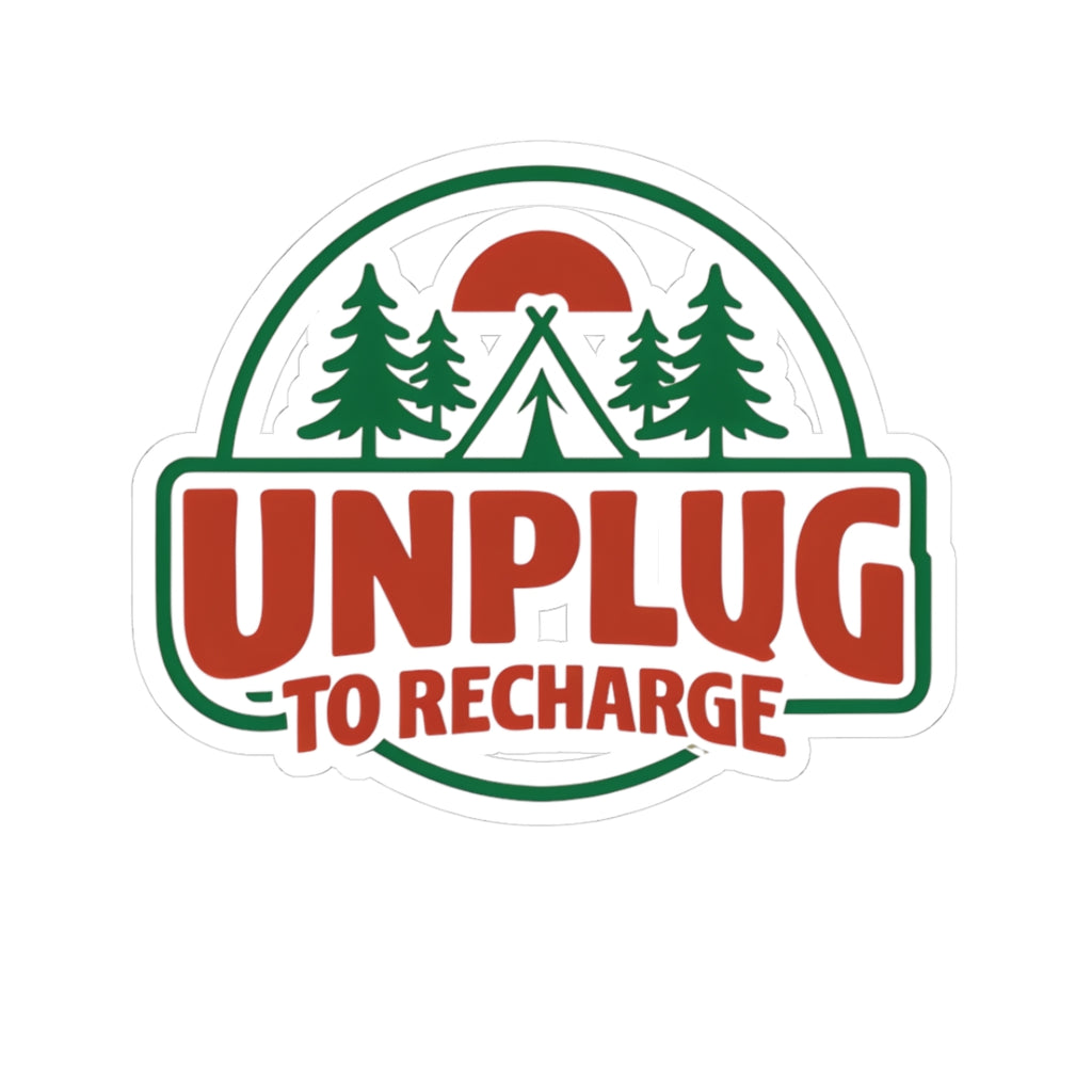 Unplug To Recharge Sticker