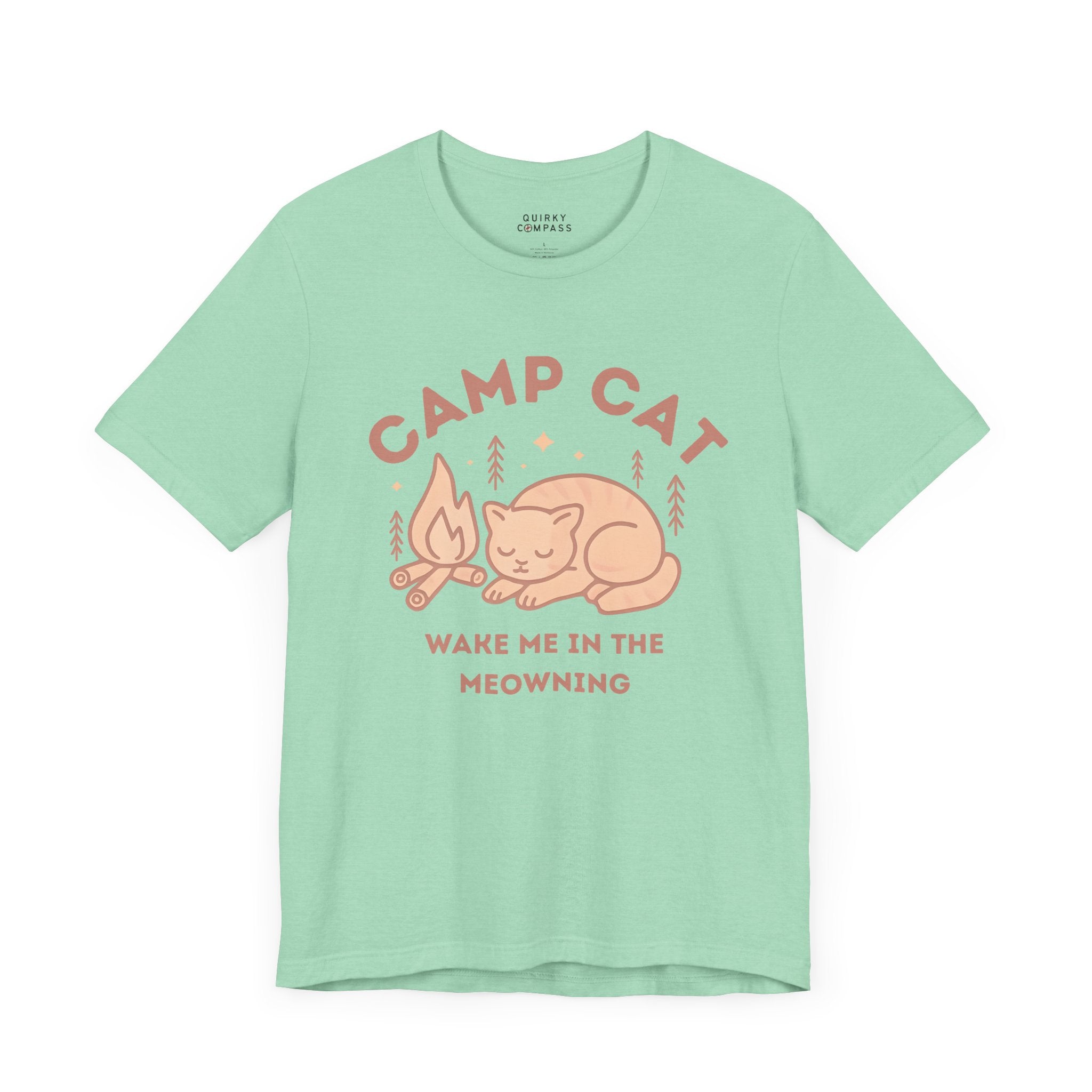 Wake Me in the Meowning Pink Cat Tee