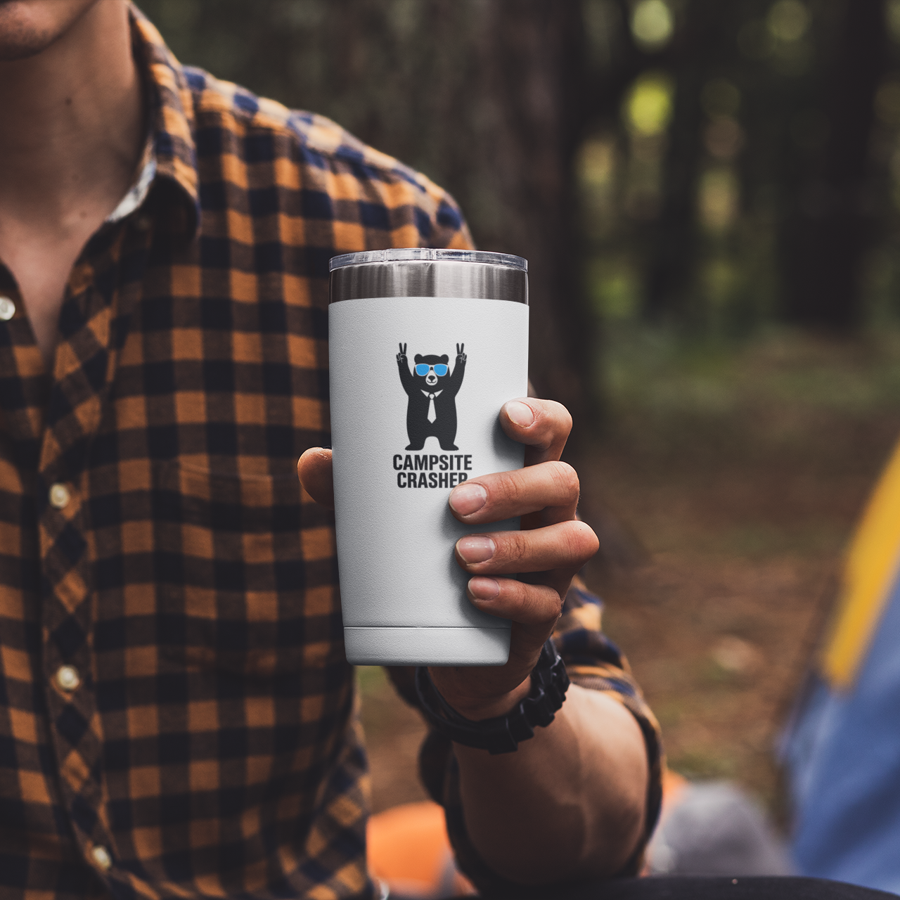 Campsite Crasher Bear Sticker