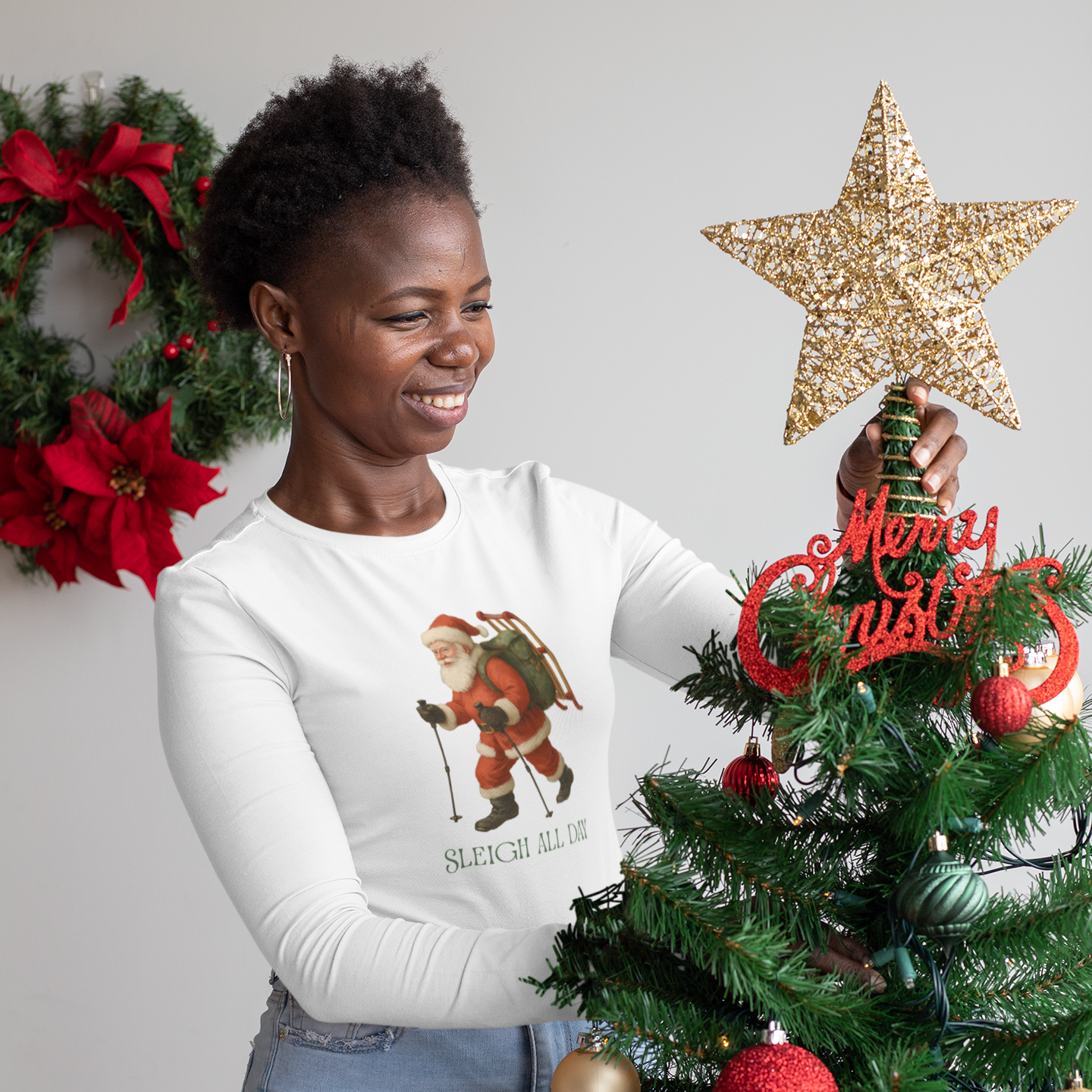 Sleigh All Day Long Sleeve Unisex Tee