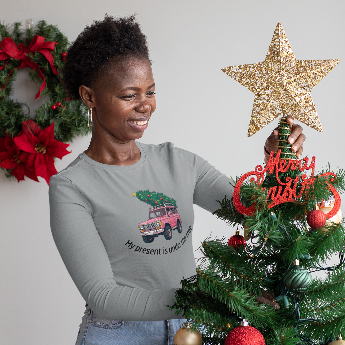 Under The Tree Pink Long Sleeve Unisex Tee