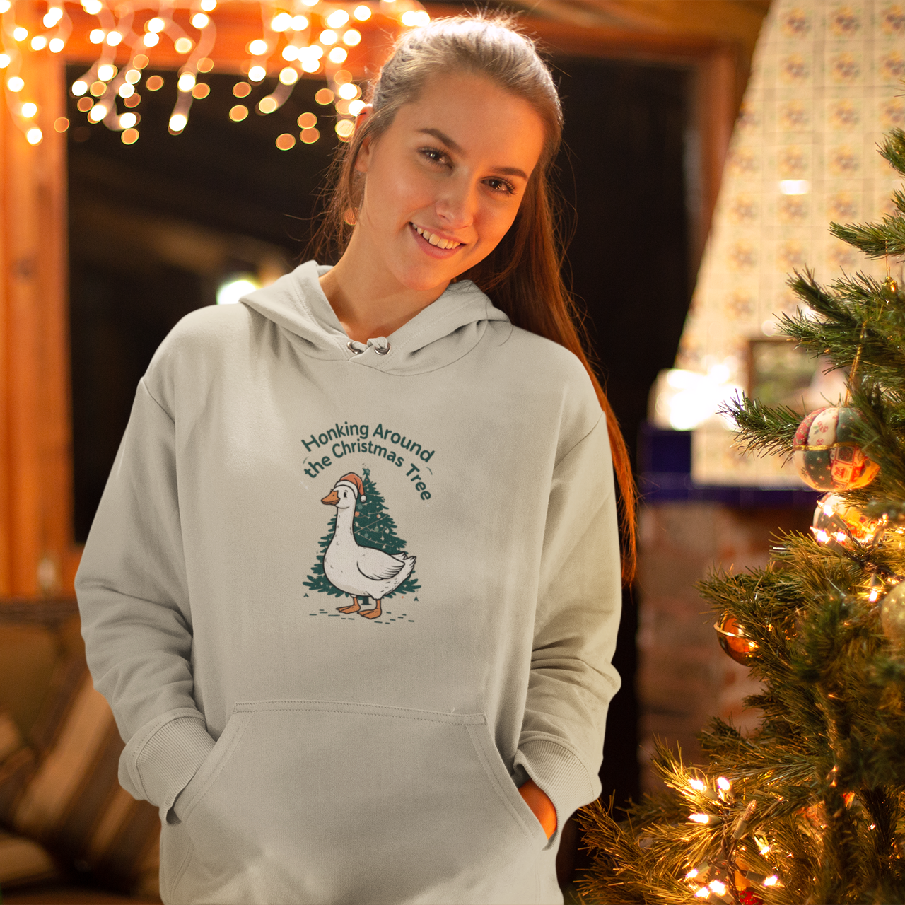 Honking Around The Christmas Tree Unisex Hoodie
