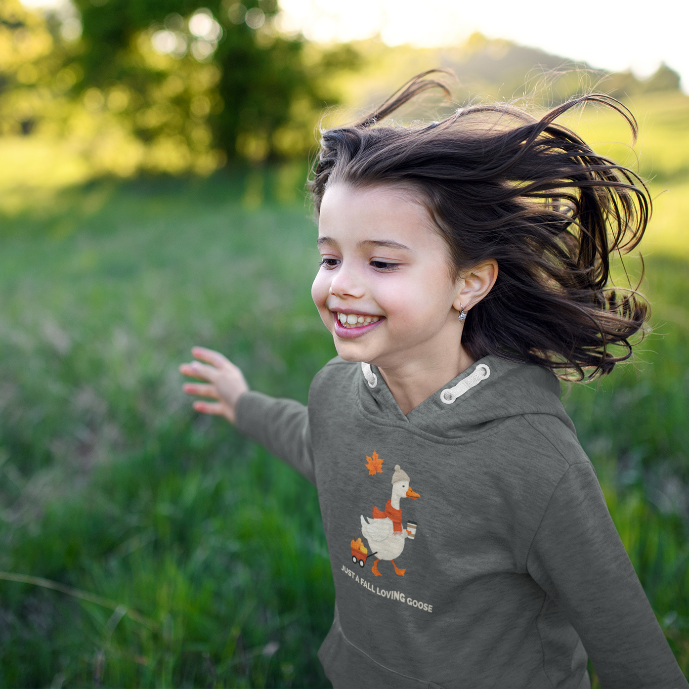 Fall Loving Goose Youth Hoodie