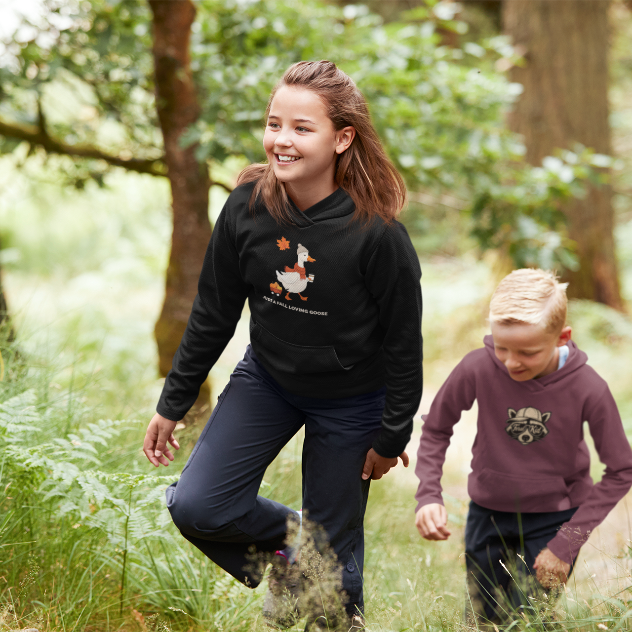 Fall Loving Goose Youth Hoodie