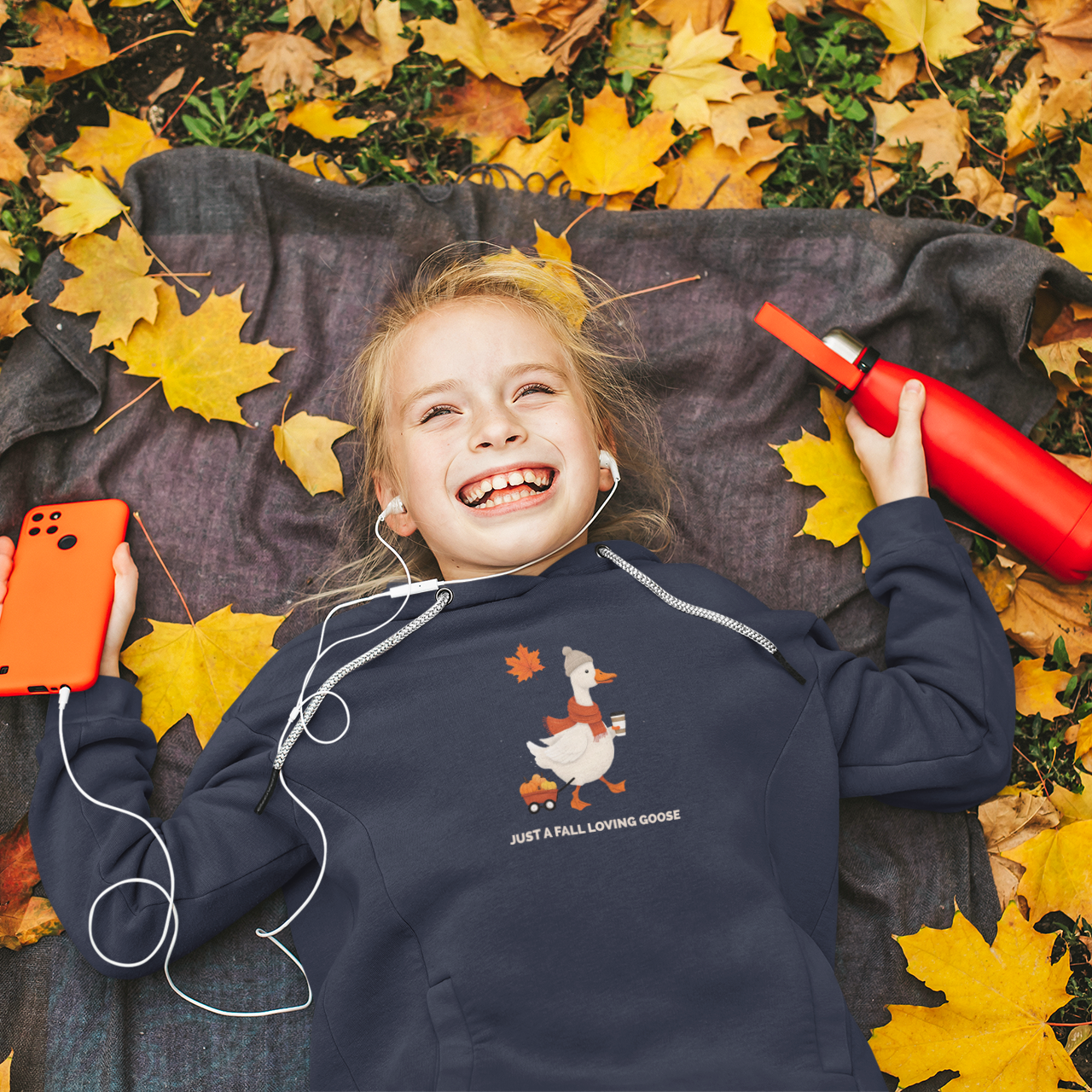 Fall Loving Goose Youth Hoodie