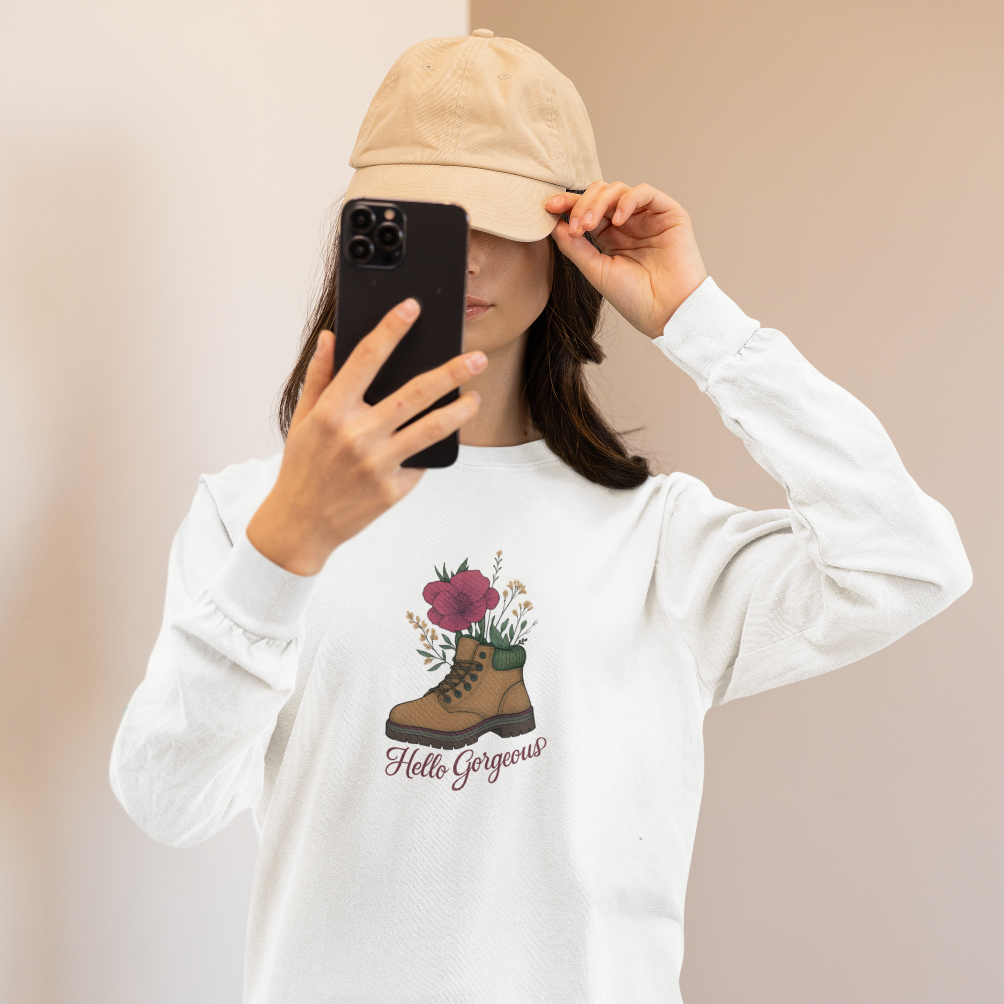 Hello Gorgeous Wildflower Long Sleeve Unisex Tee