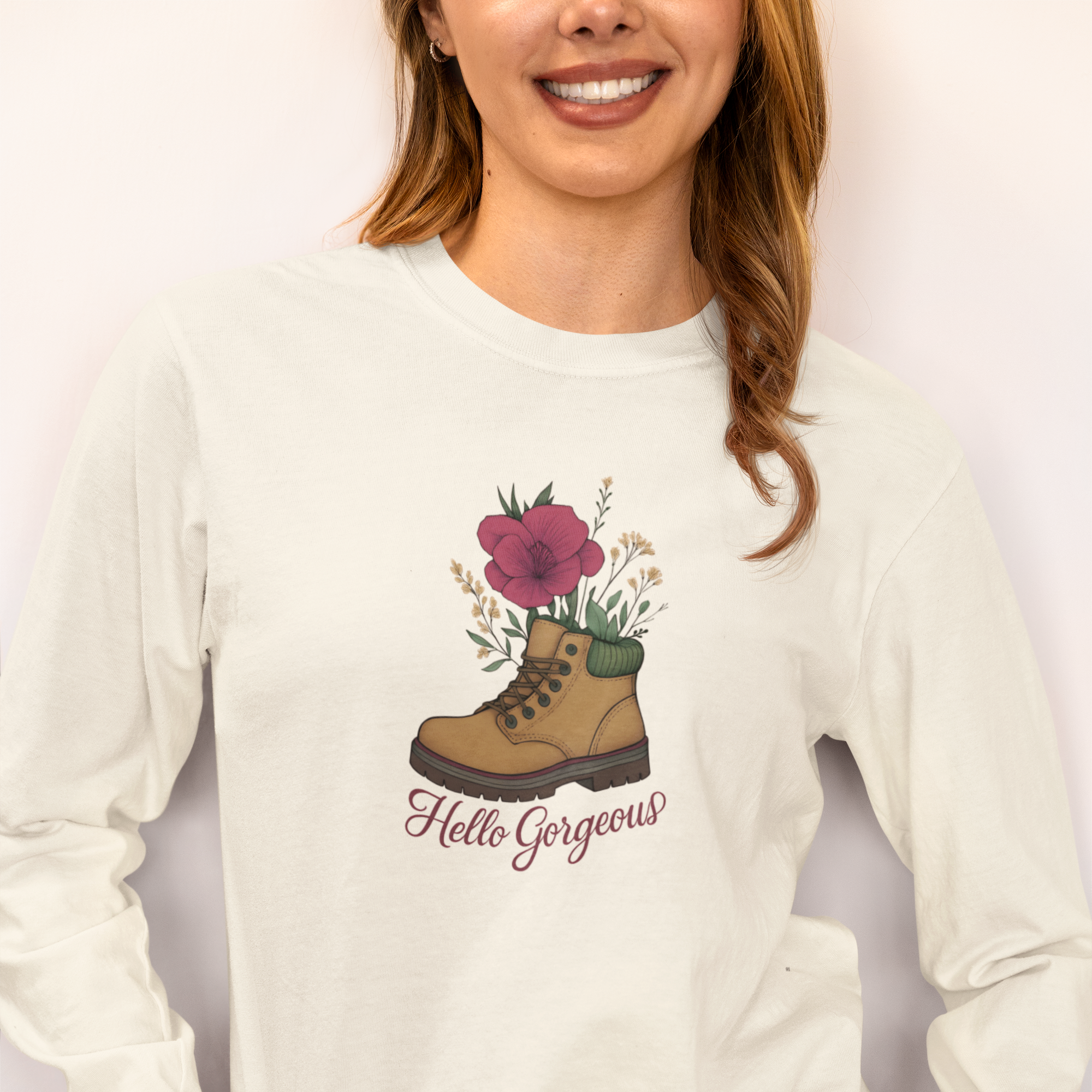 Hello Gorgeous Wildflower Long Sleeve Unisex Tee
