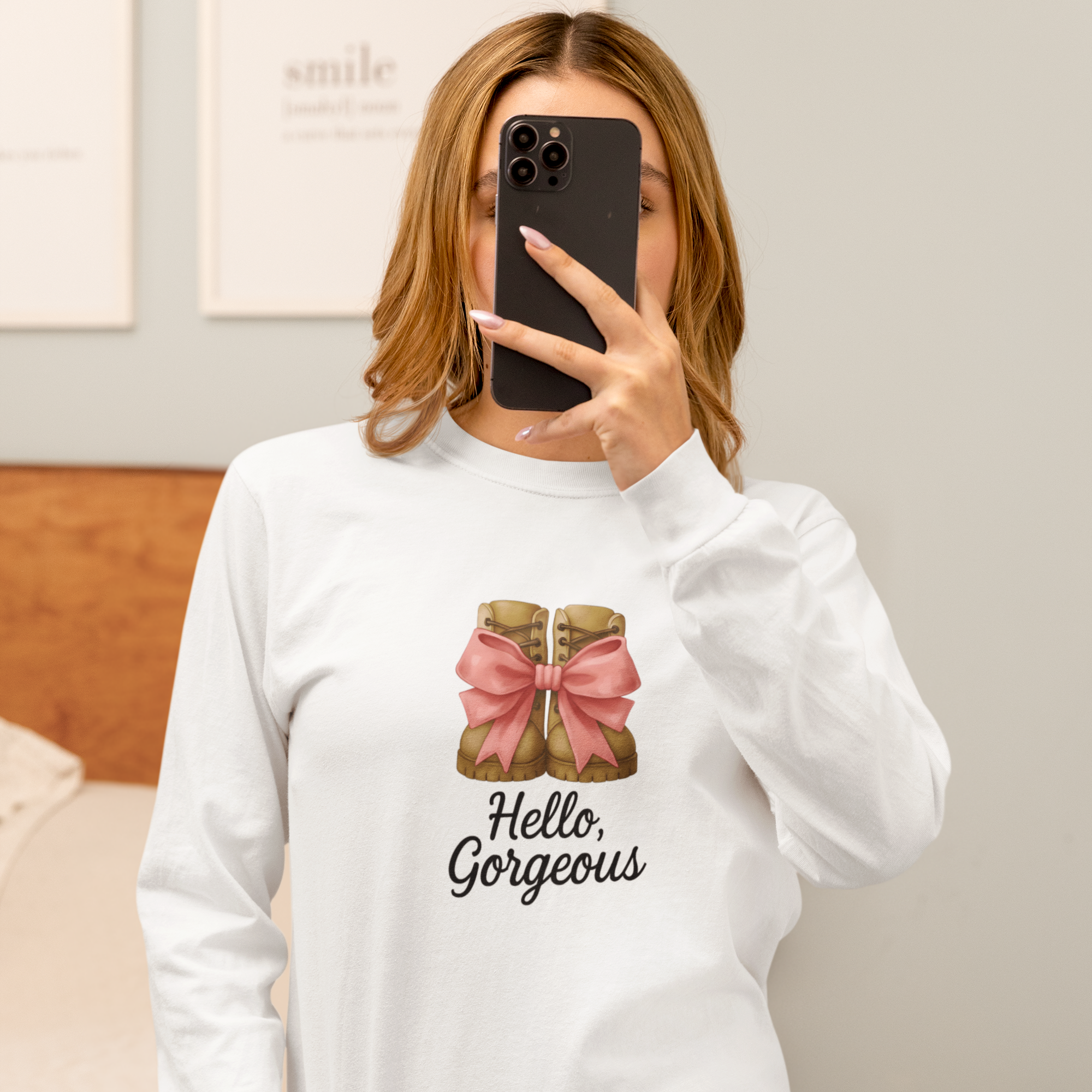 Hello Gorgeous Long Sleeve Unisex Tee