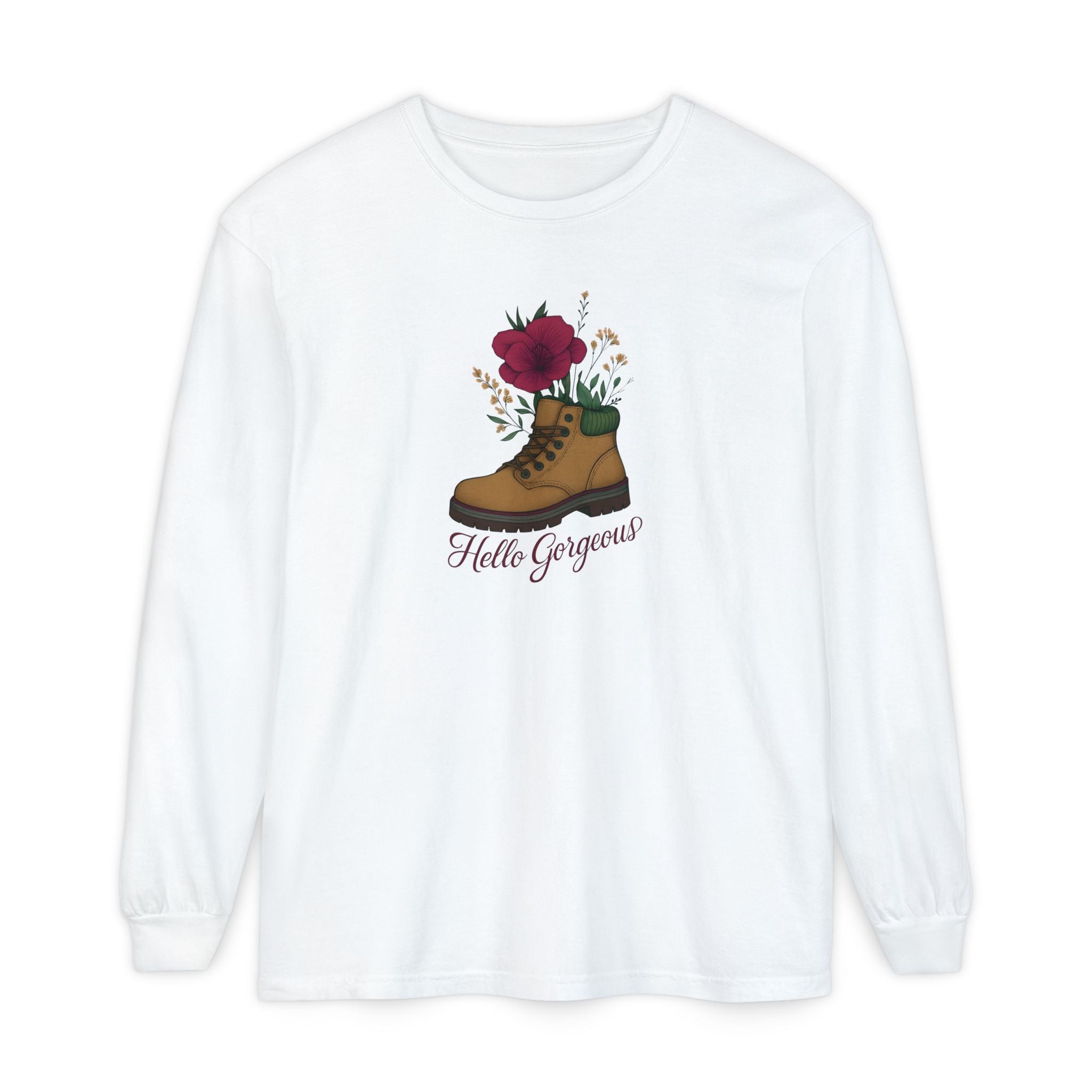 Hello Gorgeous Wildflower Long Sleeve Unisex Tee
