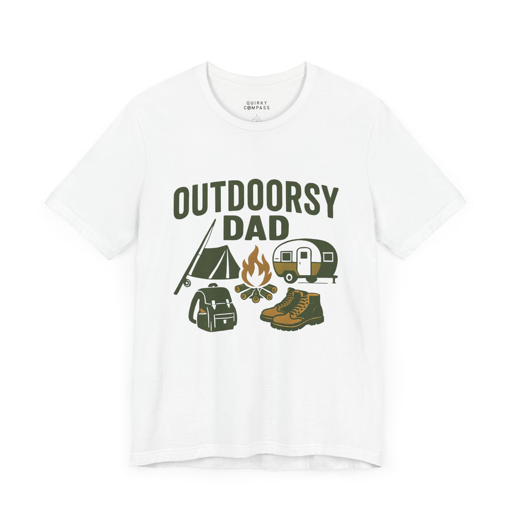 Outdoorsy Dad In Green Tee