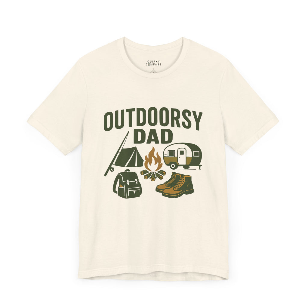 Outdoorsy Dad In Green Tee