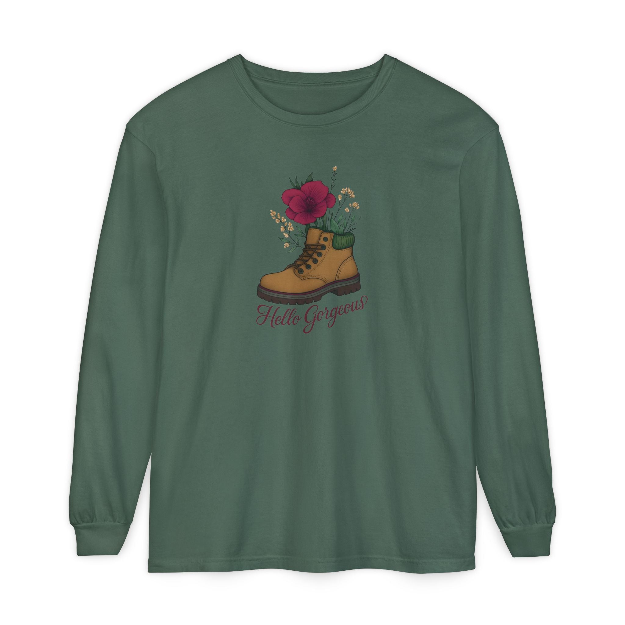 Hello Gorgeous Wildflower Long Sleeve Unisex Tee