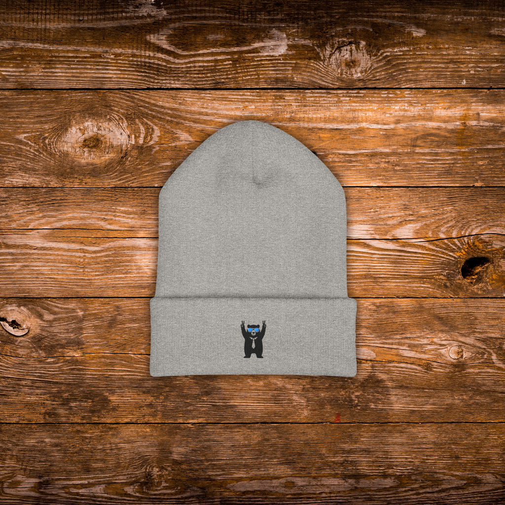 Embroidered Honey Bear Beanie