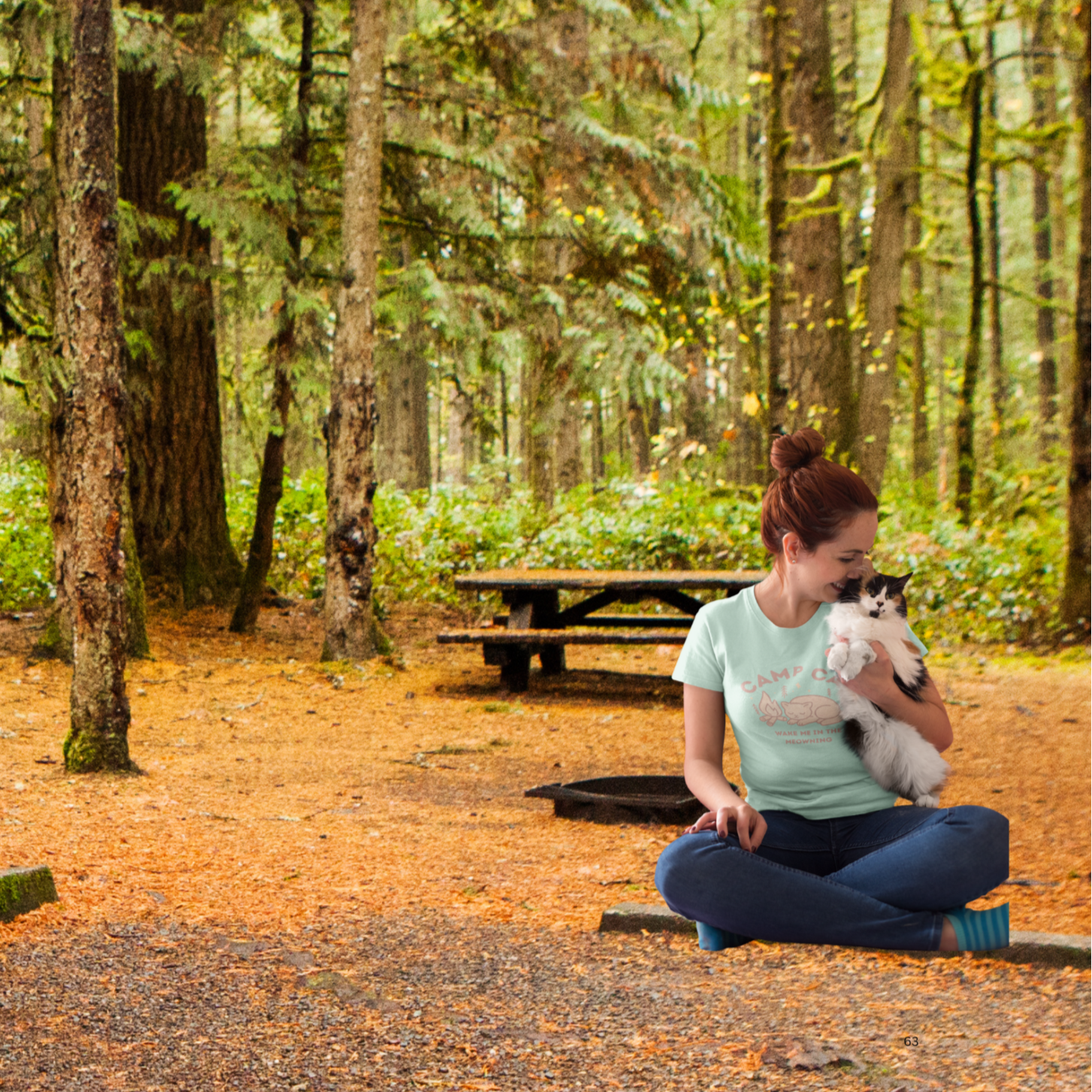 Wake Me in the Meowning Pink Cat Tee