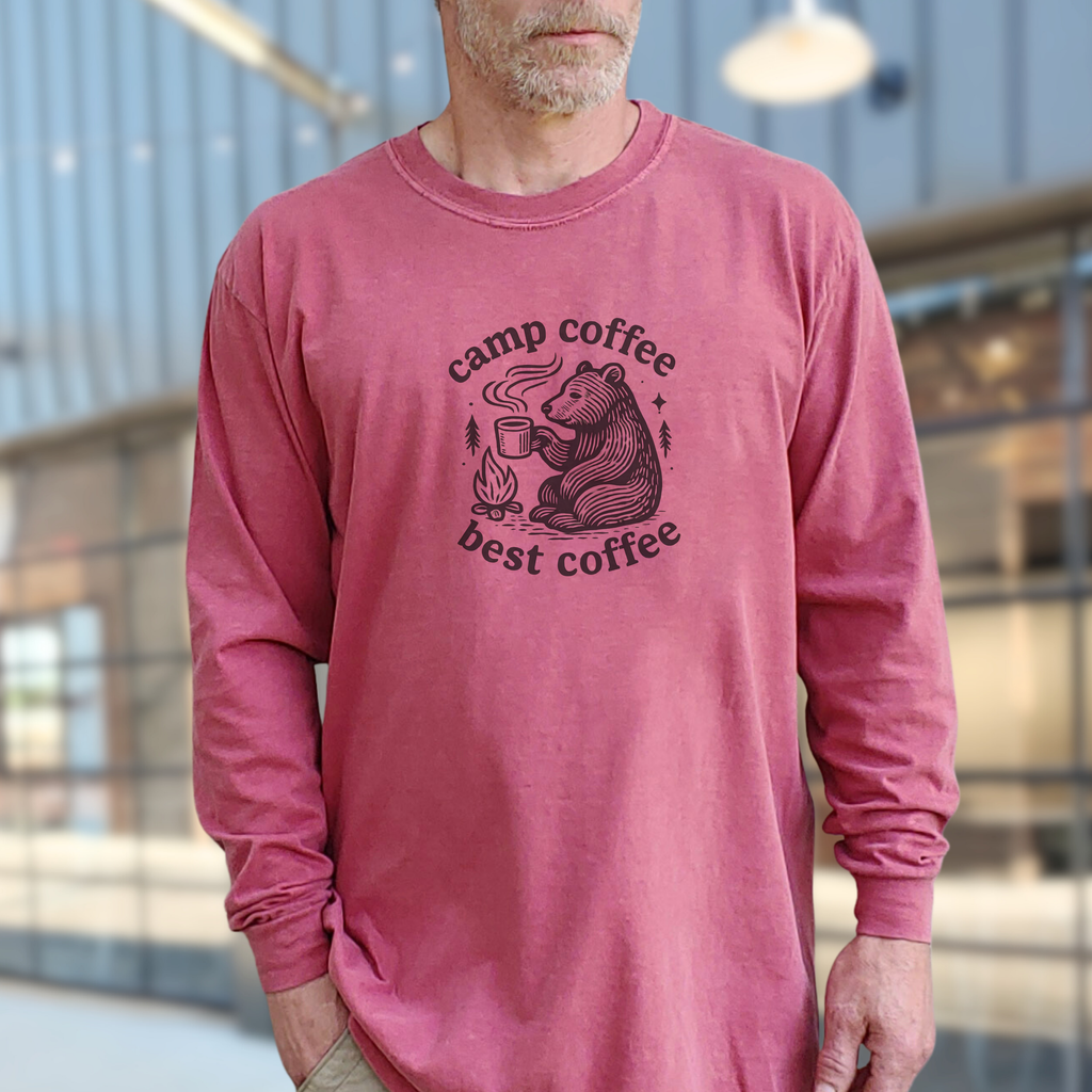 Camp Coffee Long Sleeve Unisex Tee