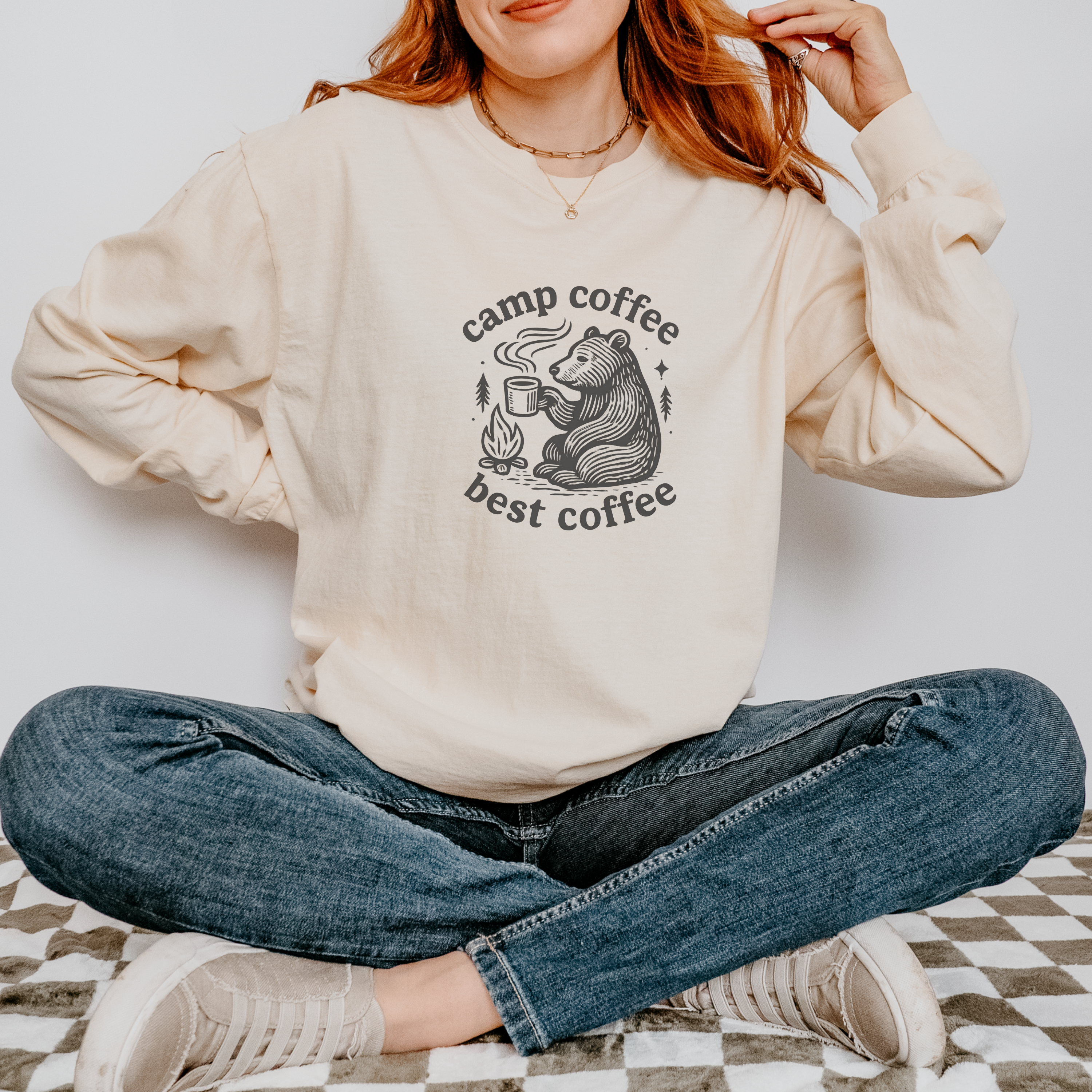 Camp Coffee Long Sleeve Unisex Tee