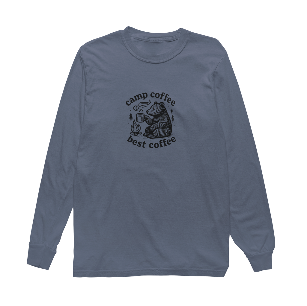 Camp Coffee Long Sleeve Unisex Tee