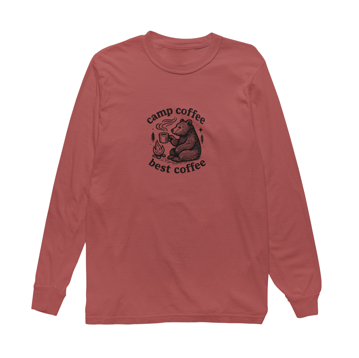 Camp Coffee Long Sleeve Unisex Tee