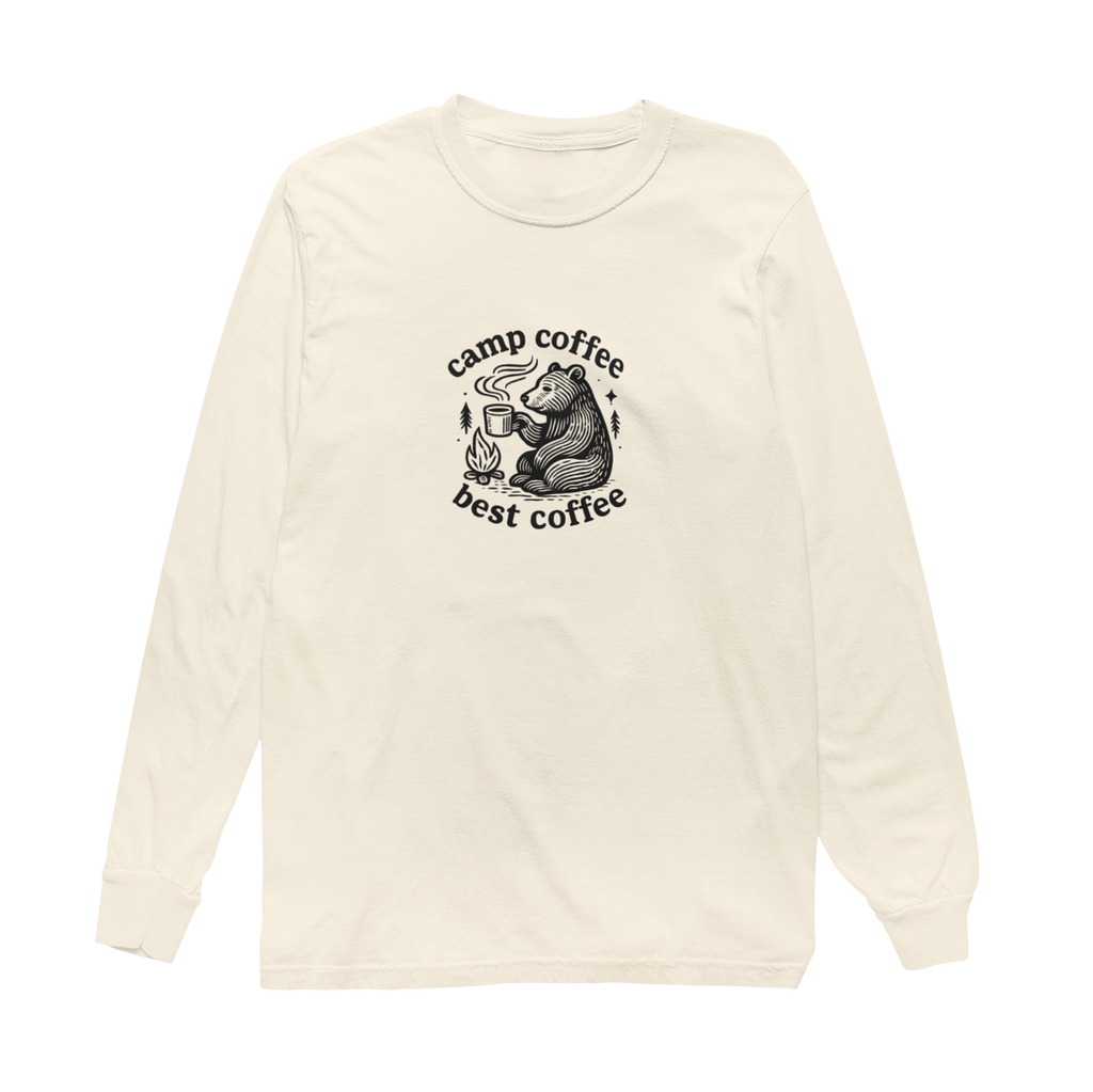 Camp Coffee Long Sleeve Unisex Tee
