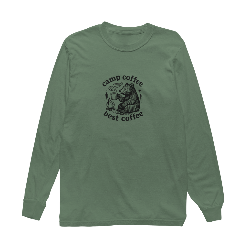 Camp Coffee Long Sleeve Unisex Tee