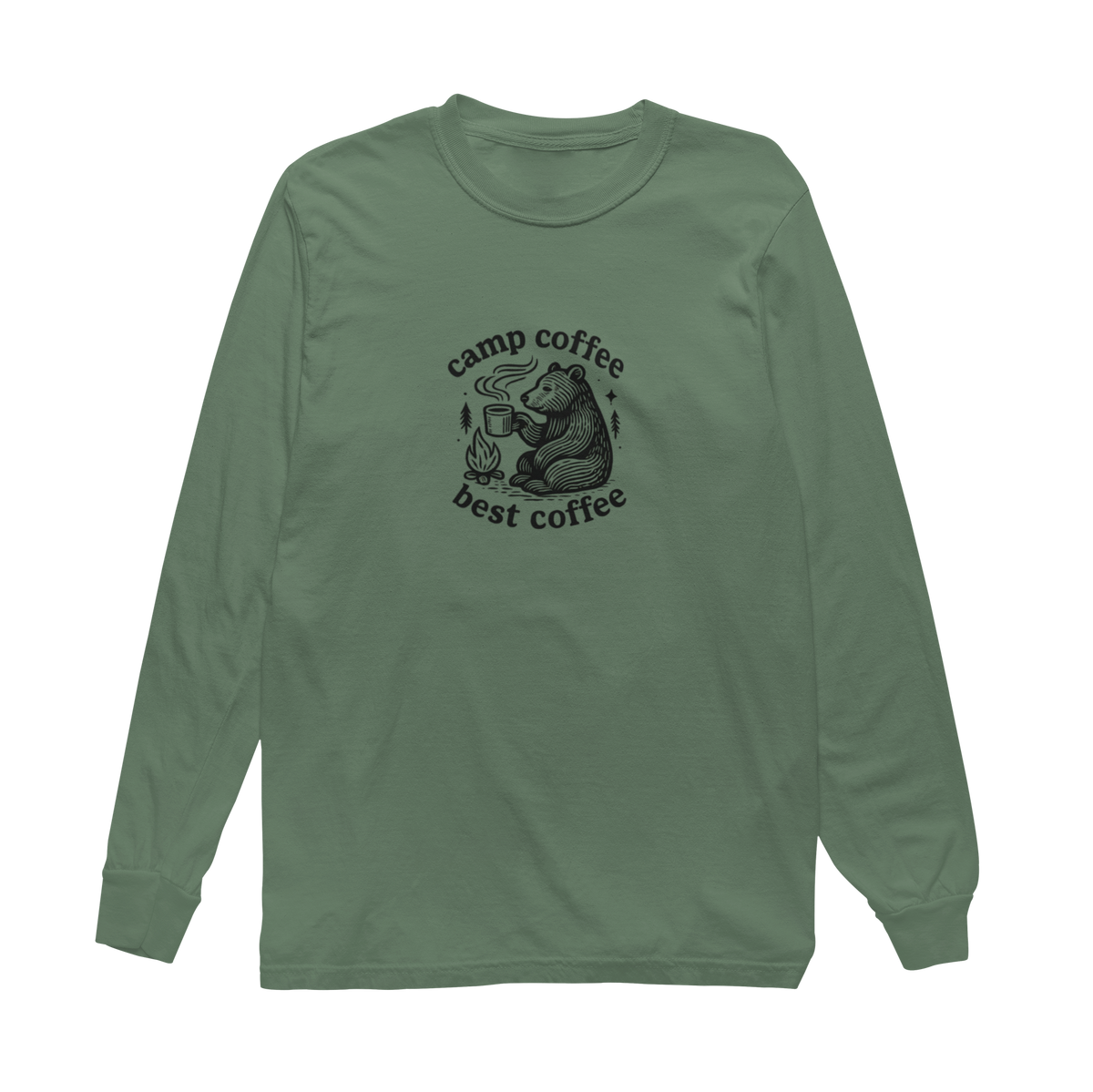 Camp Coffee Long Sleeve Unisex Tee