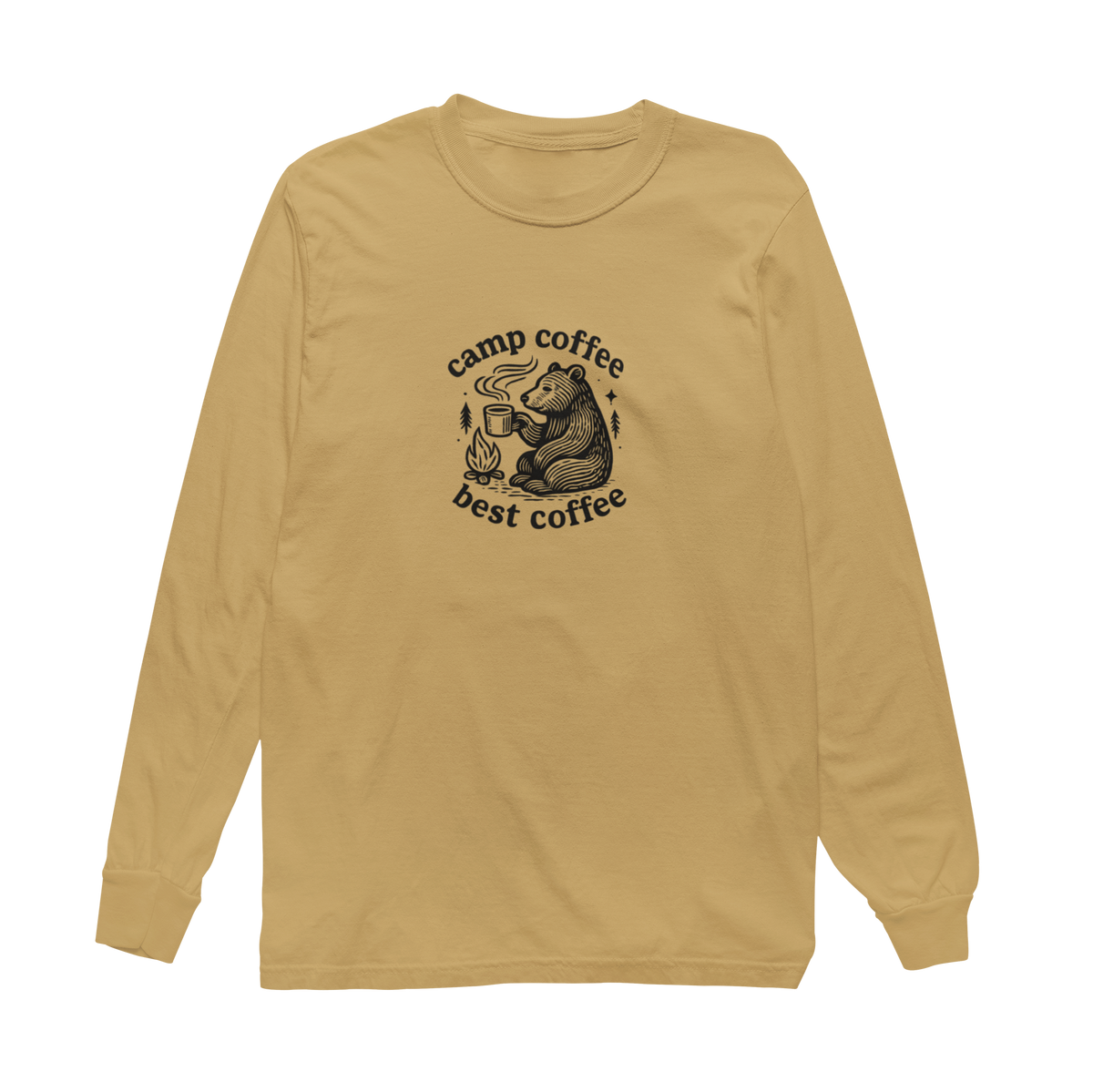 Camp Coffee Long Sleeve Unisex Tee