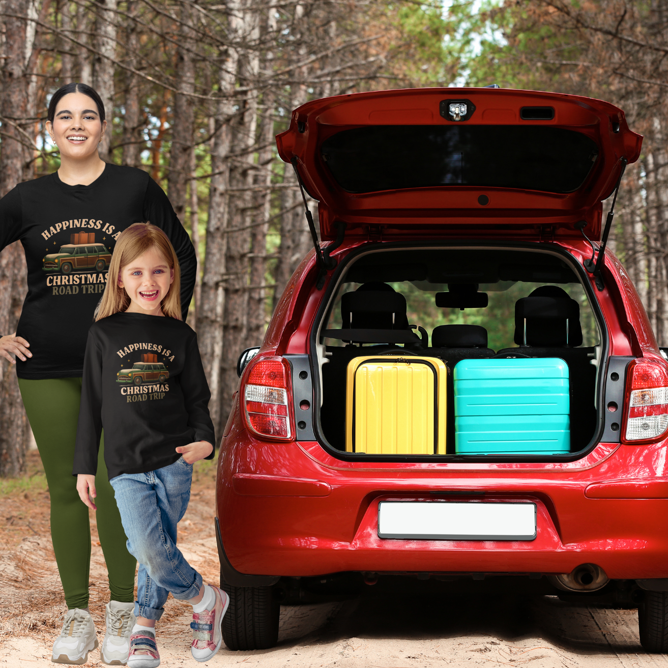 Christmas Road Trip Long Sleeve Unisex Tee