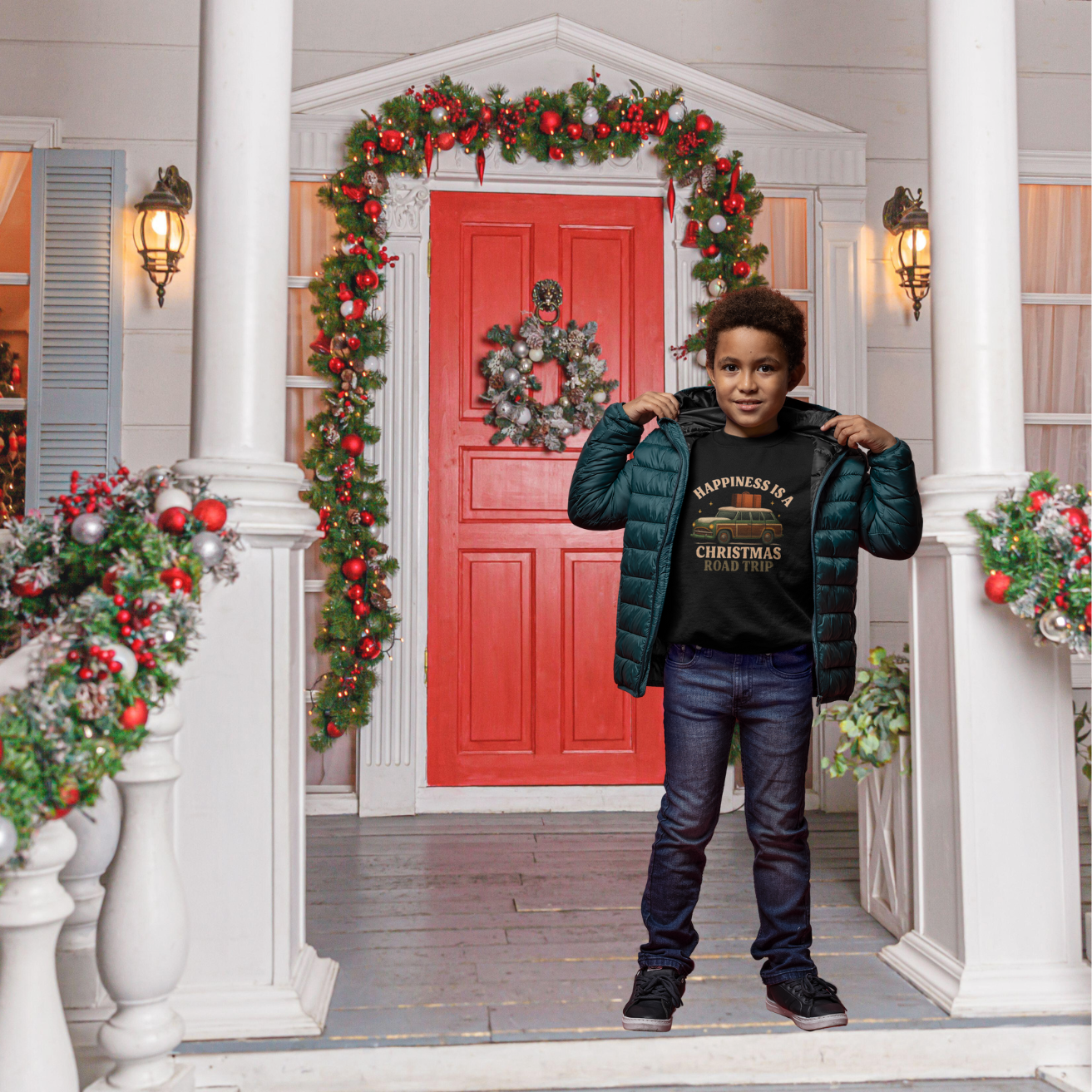 Christmas Road Trip Kid Sweatshirt